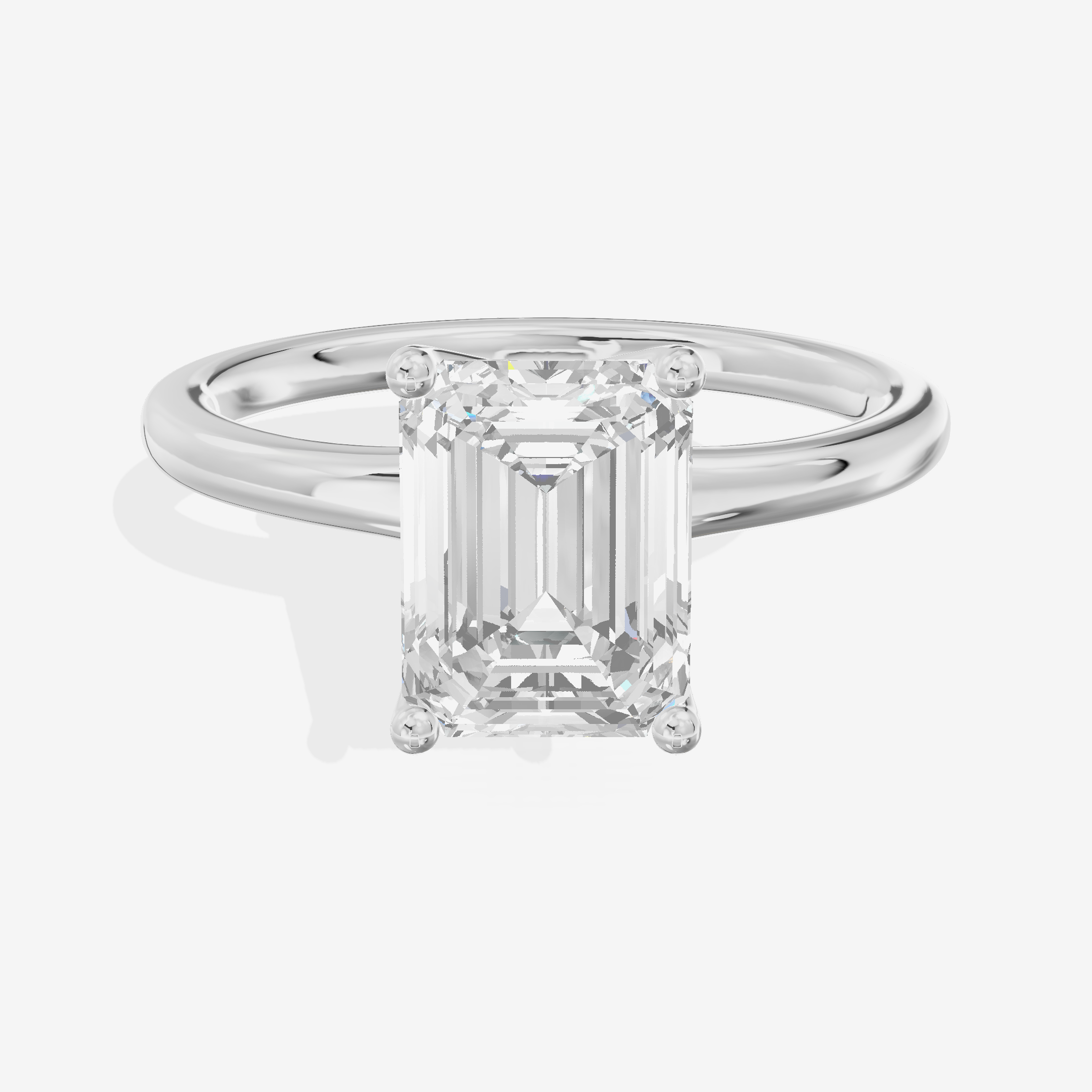 Linger 1.8mm Emerald Solitaire Engagement Ring in Platinum