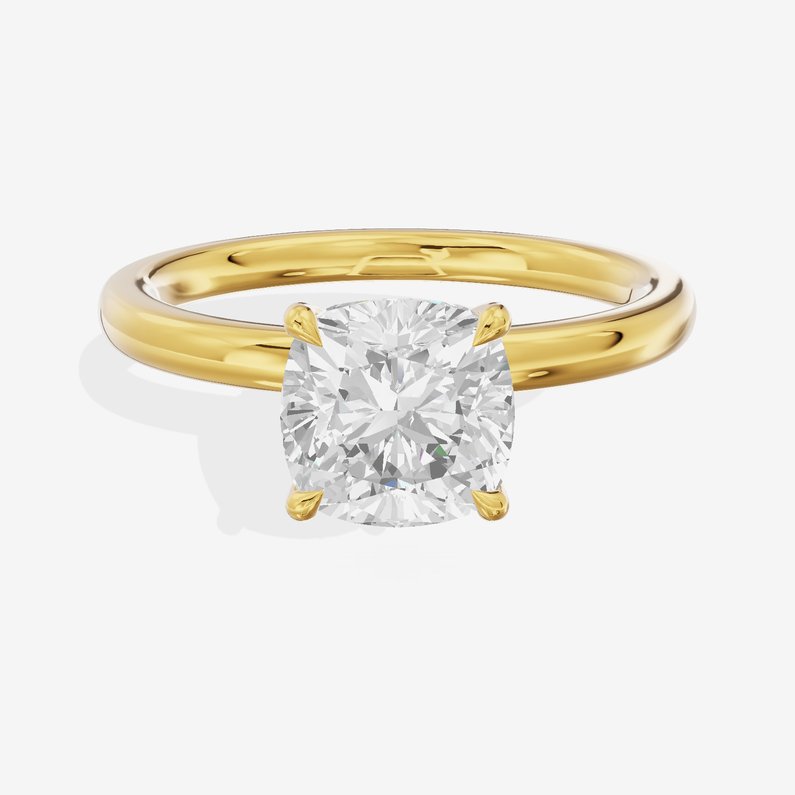 Tensare Halo Cushion Engagement Ring (1/4 ct. tw.) in 14K Yellow Gold