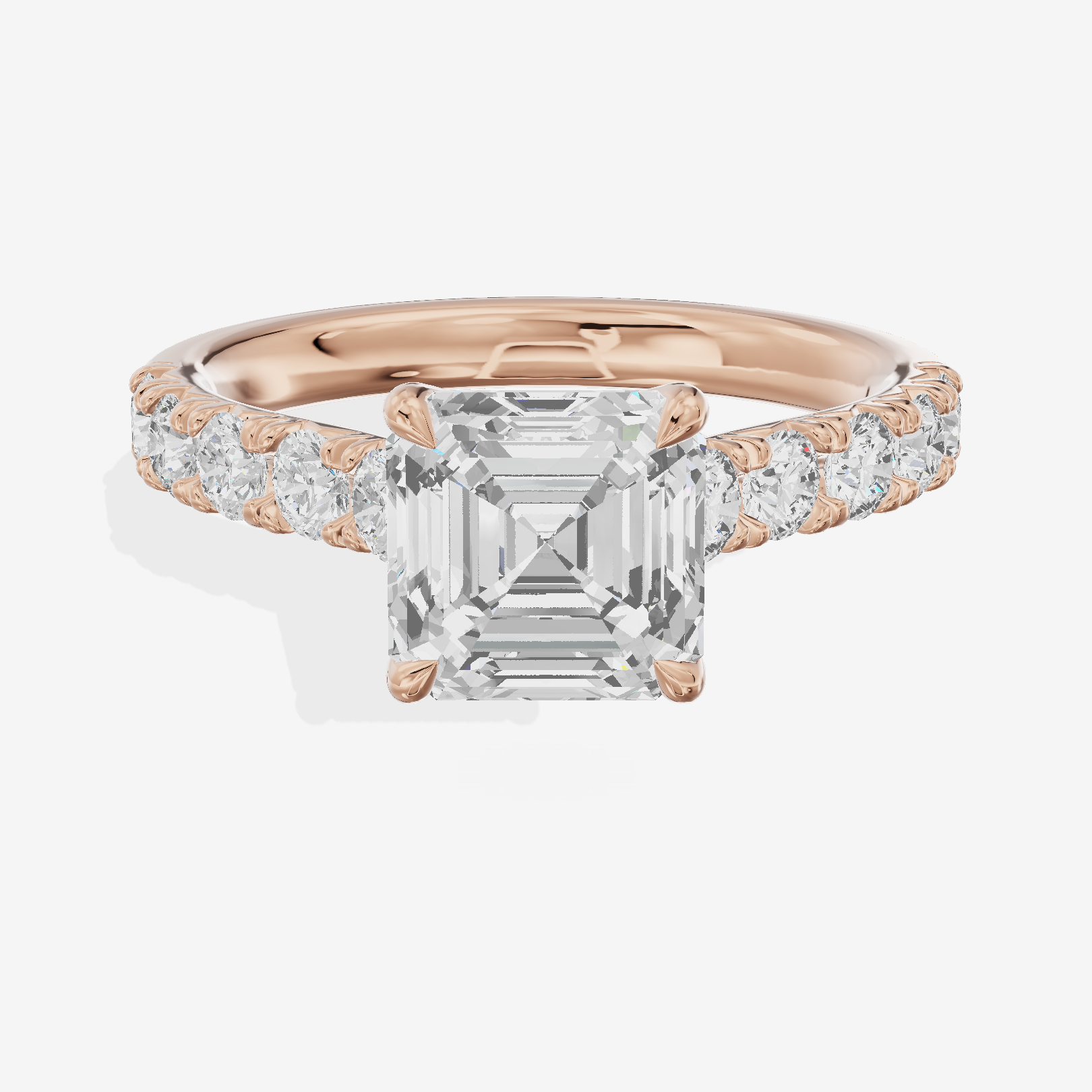 Halcyon Asscher Vintage Engagement Ring (1/2 ct. tw.) in 18K Rose Gold