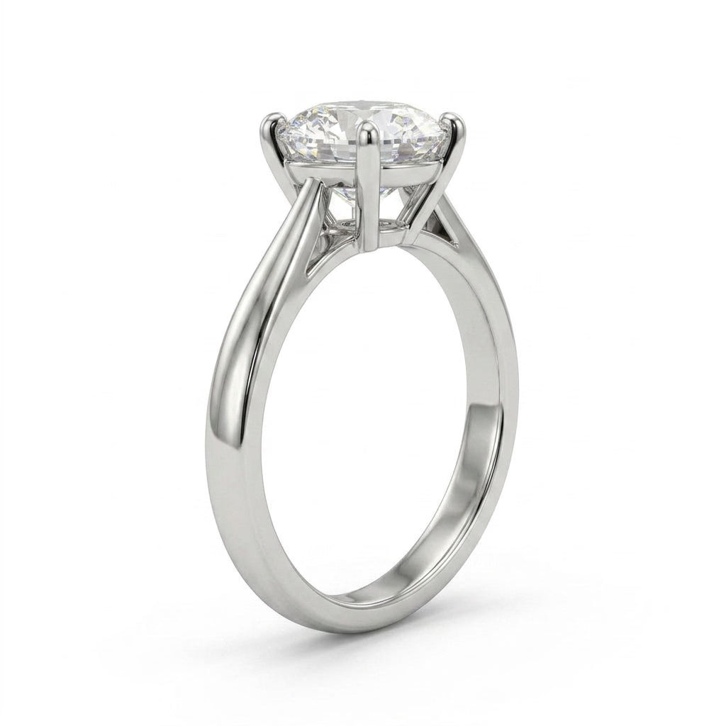 Cathedral Solitaire Round Engagement Ring (2 ct.) in Platinum