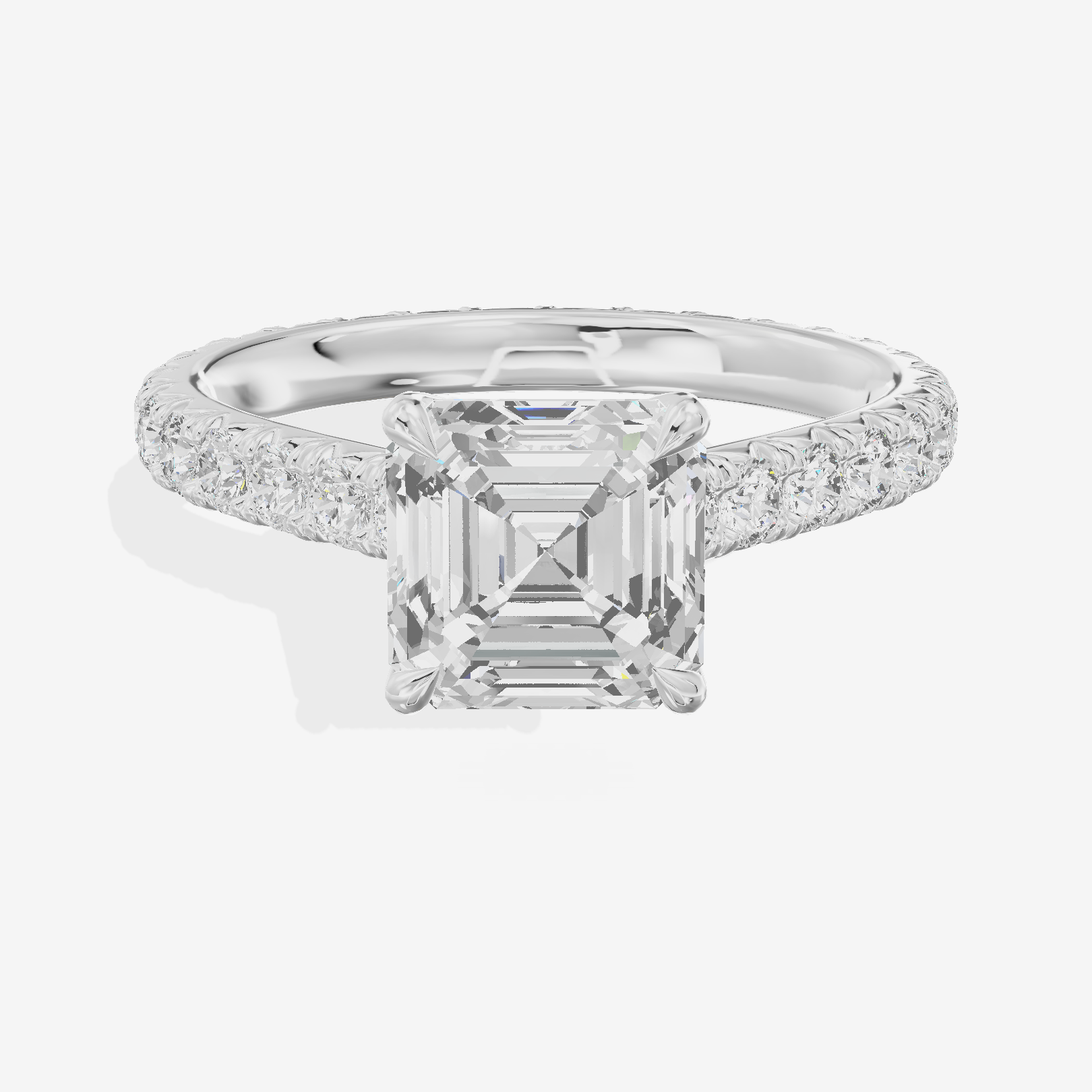 Sincere Asscher Eternity Ring (3/5 ct. tw.) in Platinum