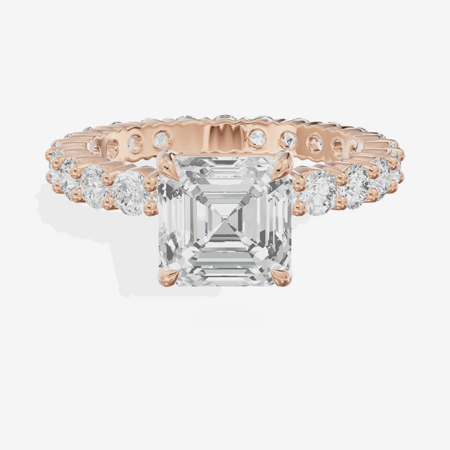 Vowsae Asscher Eternity Ring (3/4 ct. tw.) in 18K Rose Gold