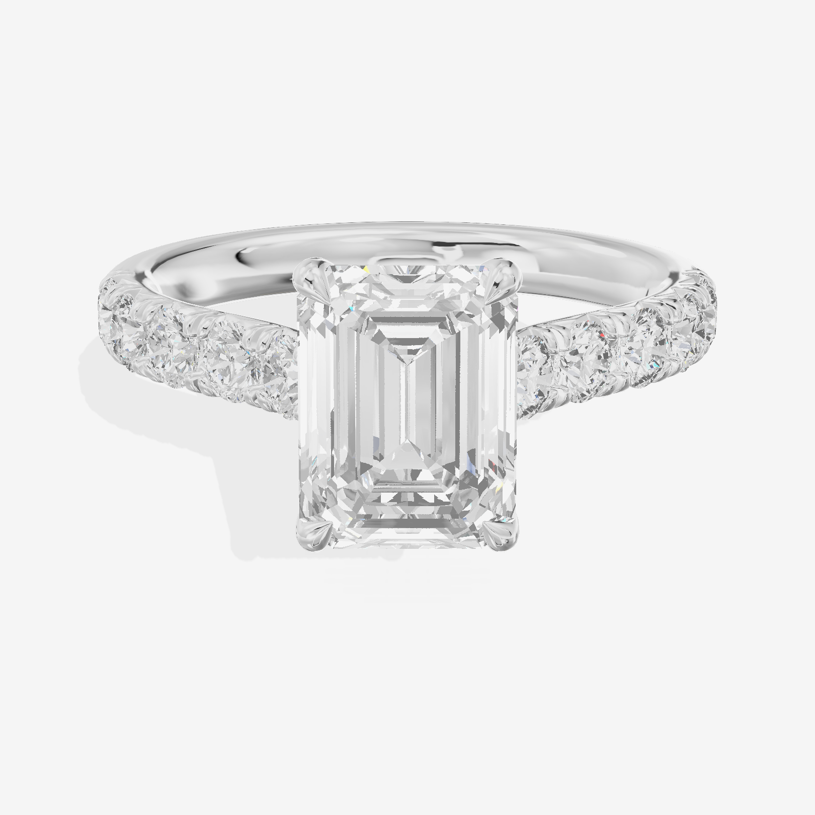 Halcyon Emerald Vintage Engagement Ring (1/2 ct. tw.) in Platinum