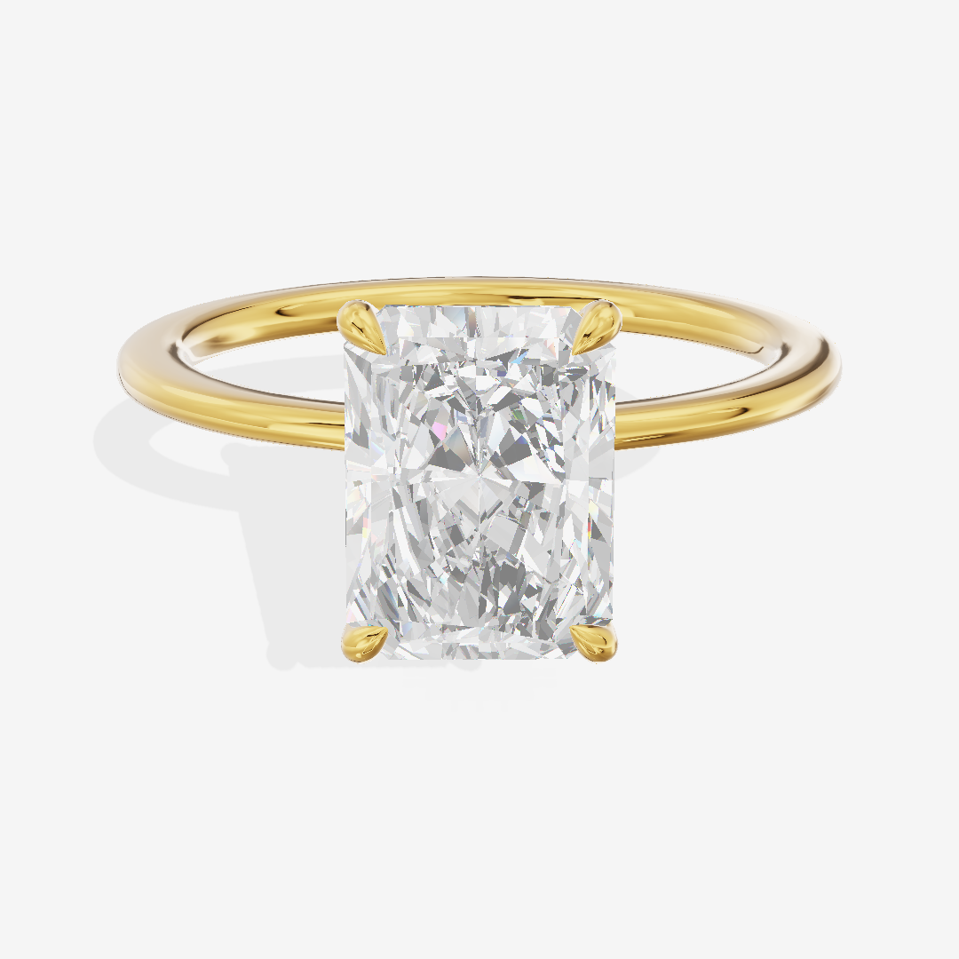 Selenia Halo Radiant Engagement Ring (1/6 ct. tw.) in 14K Yellow Gold