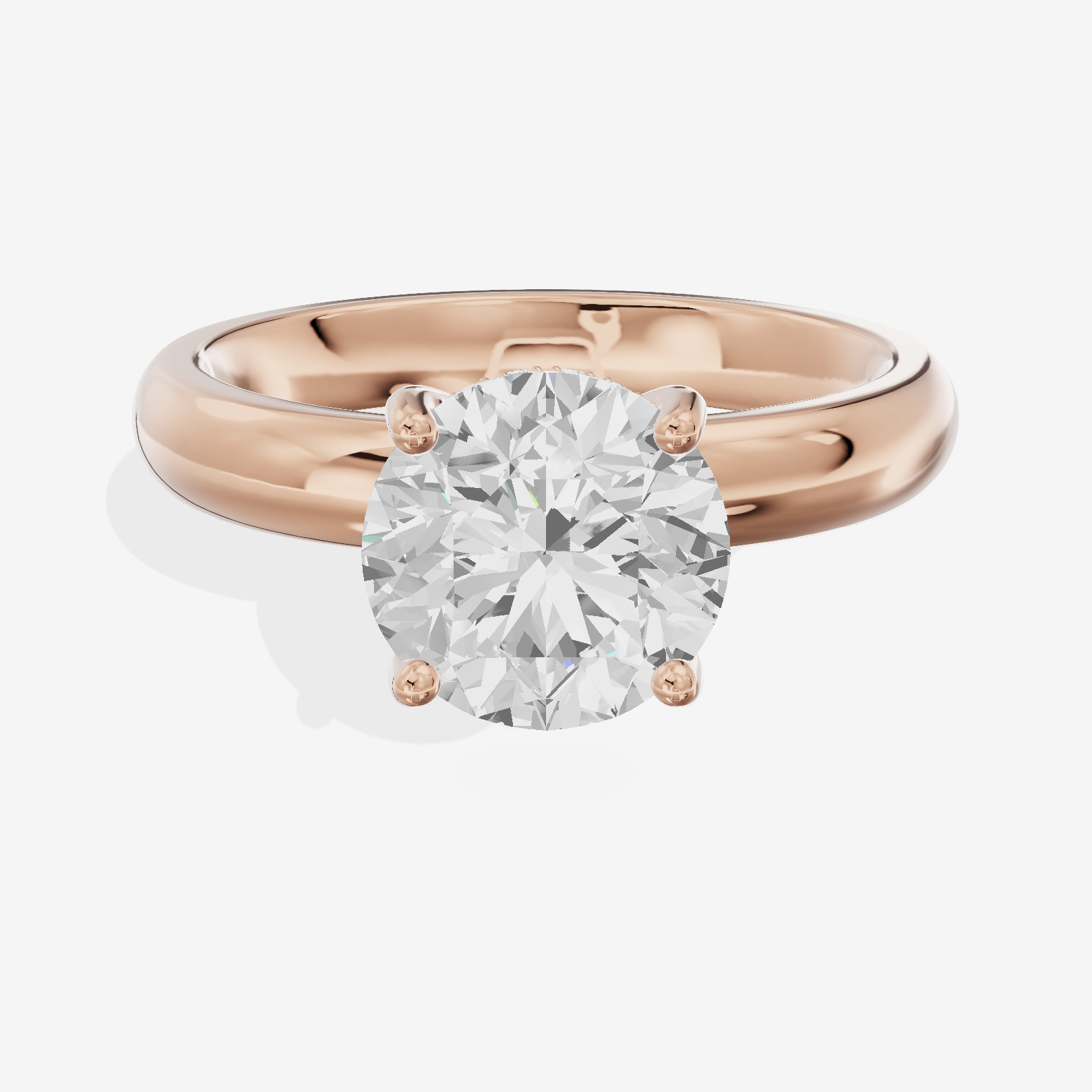 Lumera Halo Round Engagement Ring (1/5 ct. tw.) in 18K Rose Gold