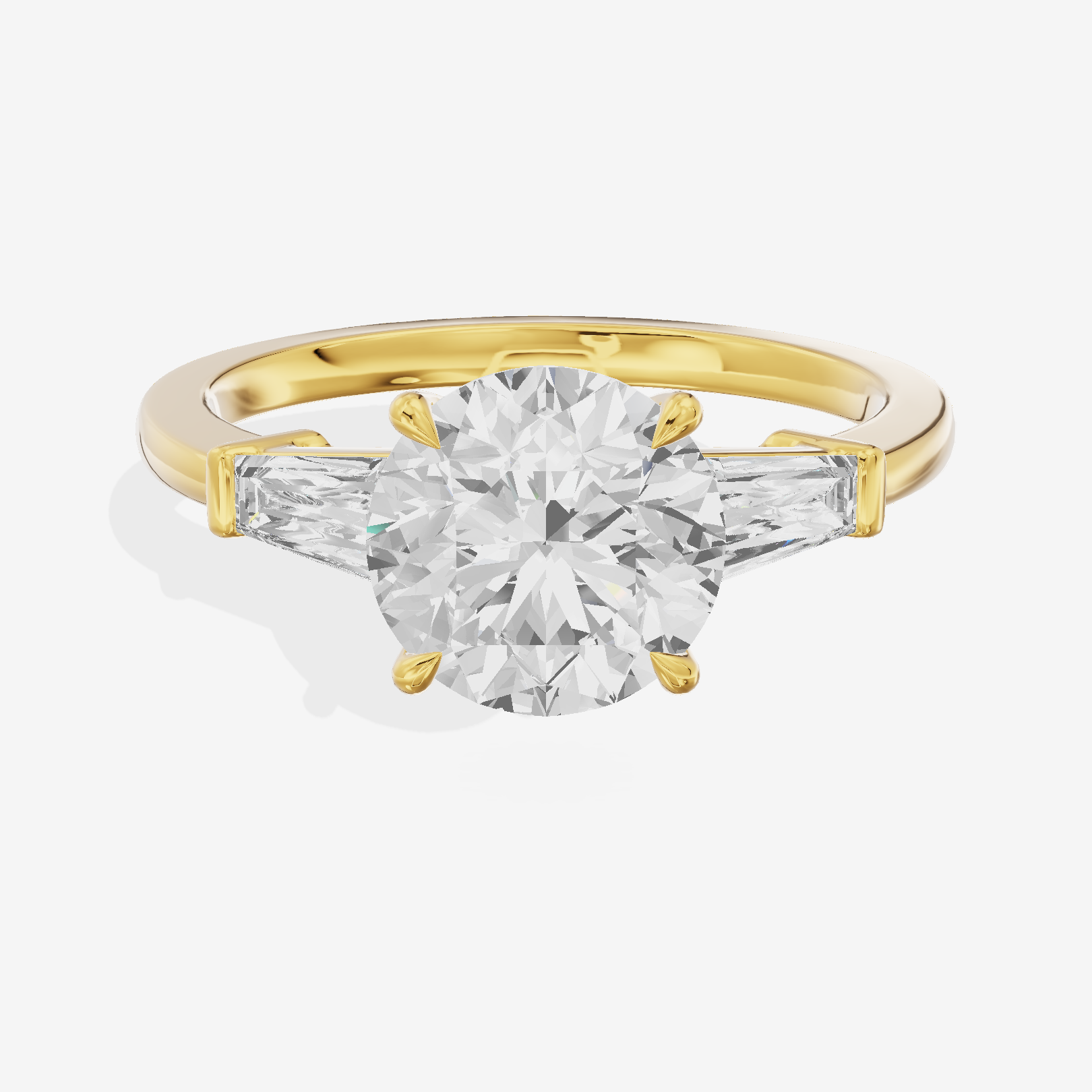 Vintage Coeurine Three Stone Round Engagement Ring (1/2 ct. tw.) in 18K Yellow Gold
