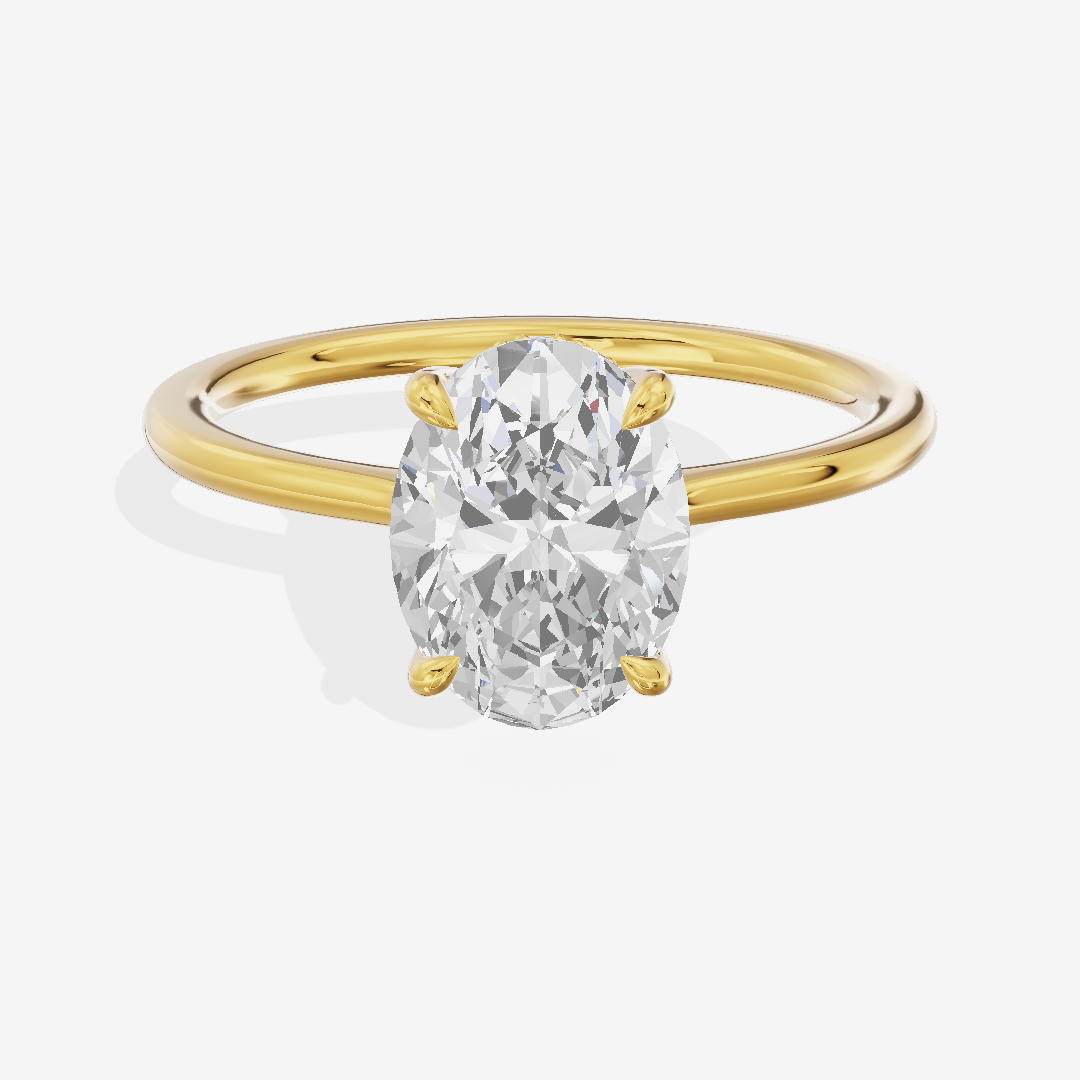 Liviana Three Stone Oval Engagement Ring (1/4 ct. tw.) in 14K Yellow Gold