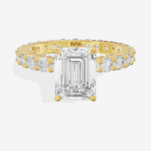Vowsae Emerald Eternity Ring (3/4 ct. tw.) in 14K Yellow Gold