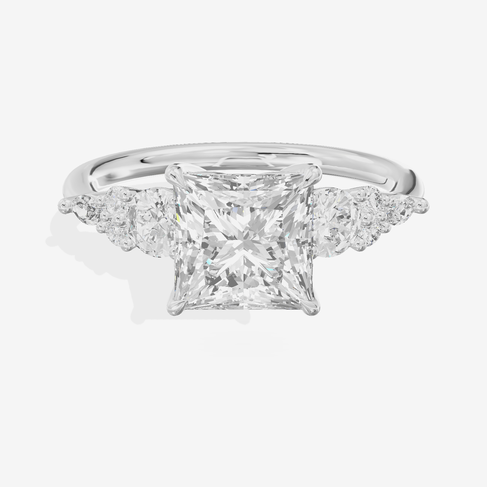 Triade Eternity Princess Three Stone Engagement Ring (2/5 ct. tw.) in Platinum