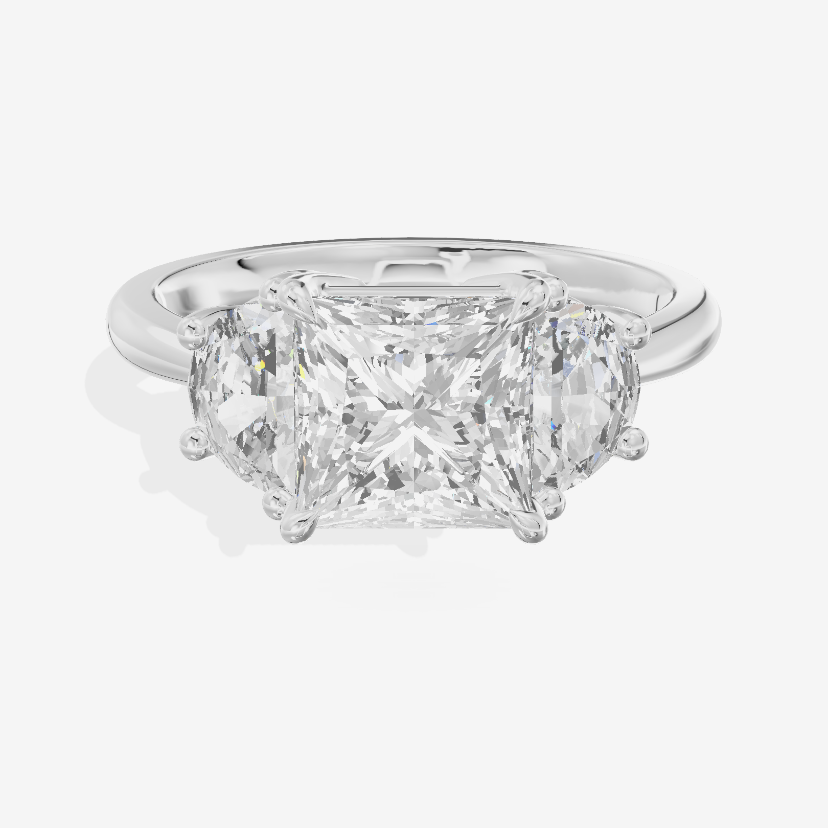 Classic Liviana Princess Three Stone Engagement Ring (1/4 ct. tw.) in Platinum