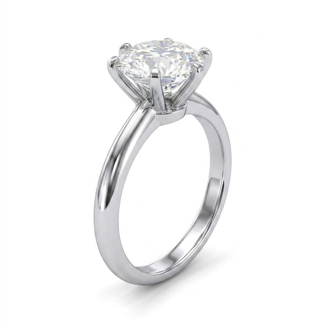 Solitaire Round Engagement Ring (1.07 ct.) in Platinum