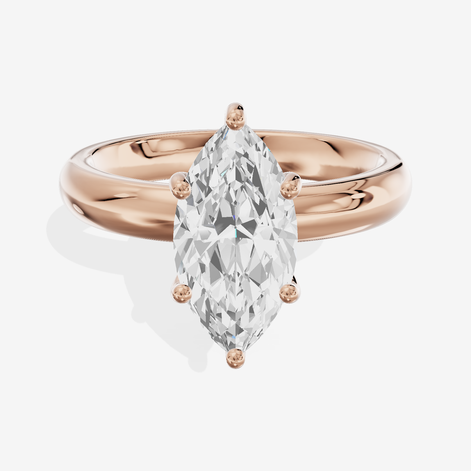 Lumera Halo Marquise Engagement Ring (1/5 ct. tw.) in 14K Rose Gold