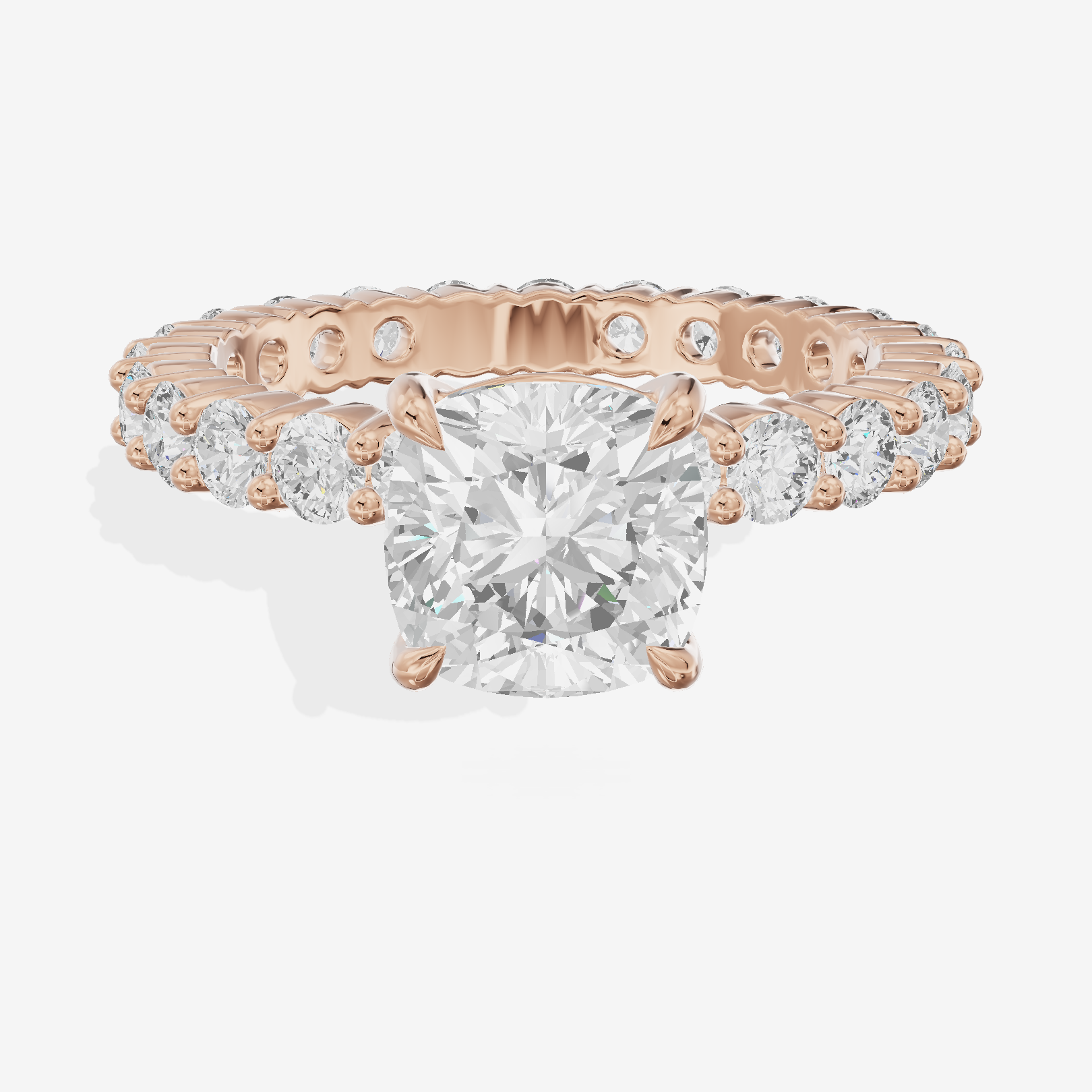 Vowsae Cushion Eternity Ring (3/4 ct. tw.) in 18K Rose Gold