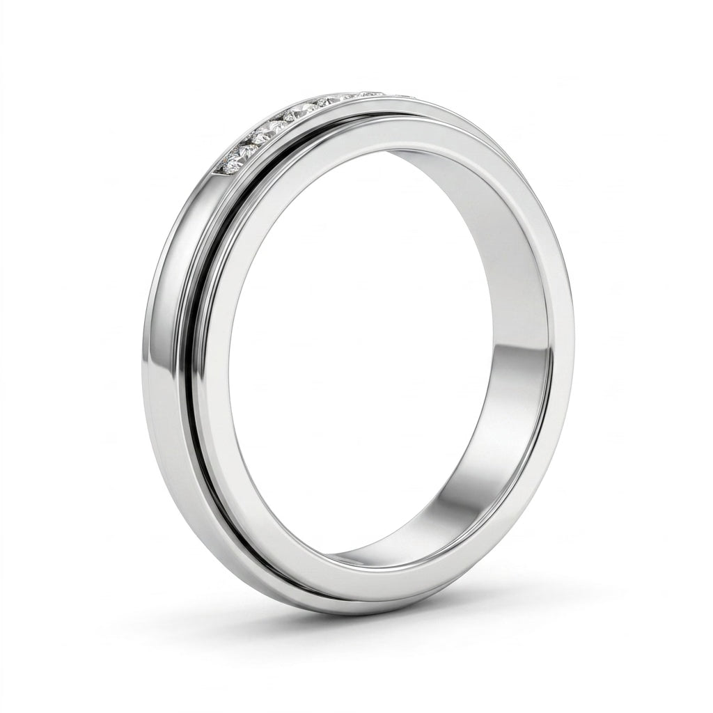 Low Profile Eternity Round Wedding Band (2/3 ct. tw.) in 18K White Gold