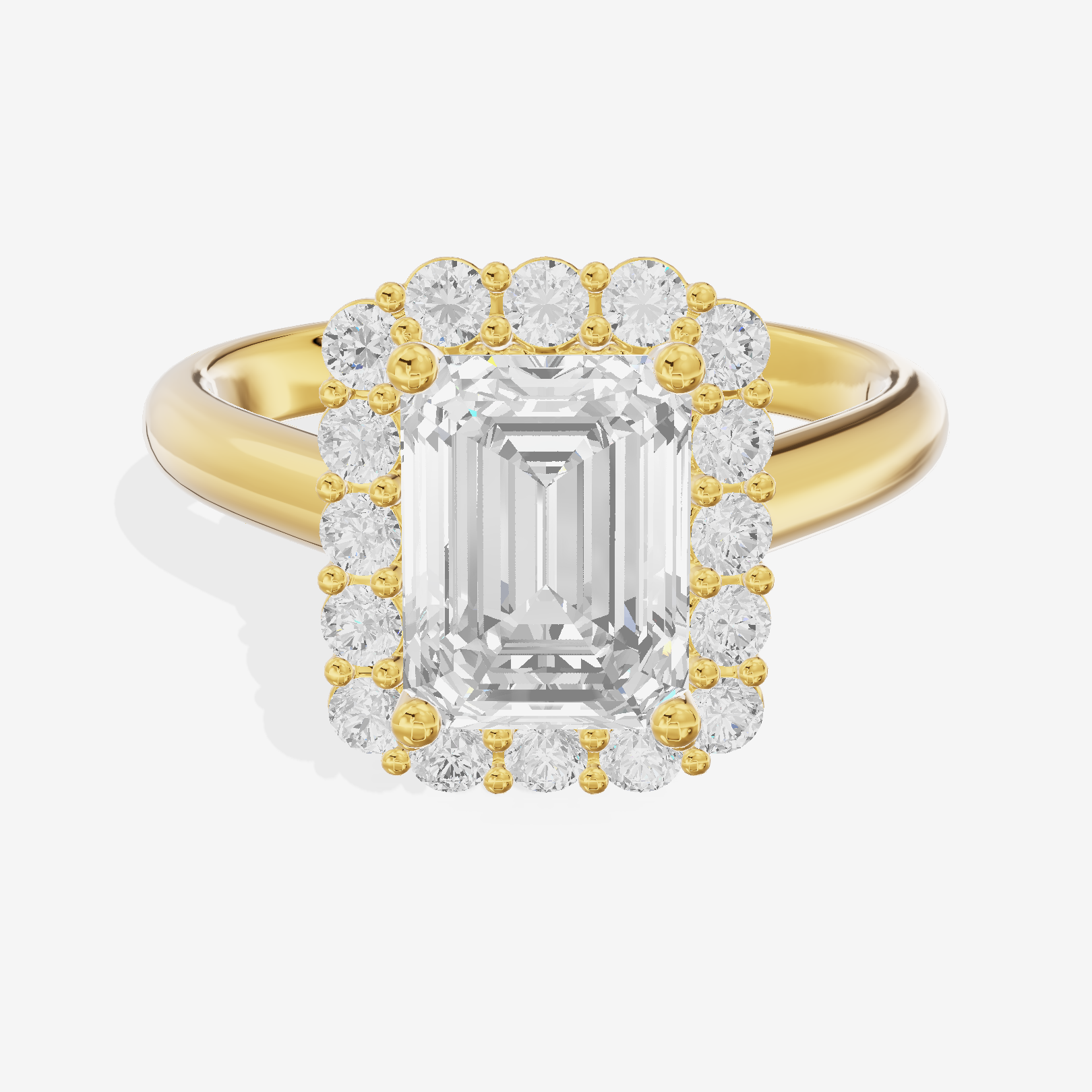 Liviana Emerald Halo Engagement Ring (2/5 ct. tw.) in 18K Yellow Gold