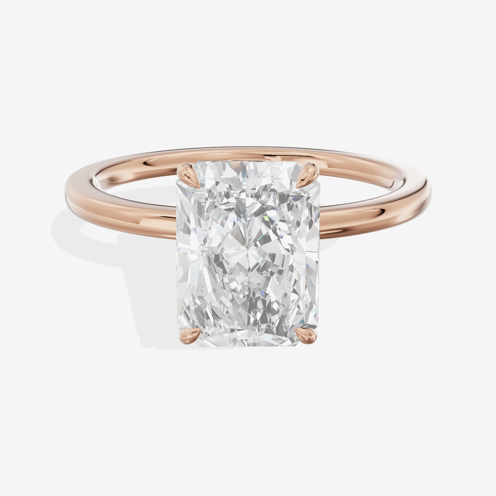Lateria Halo Radiant Engagement Ring (1/3 ct. tw.) in 14K Rose Gold