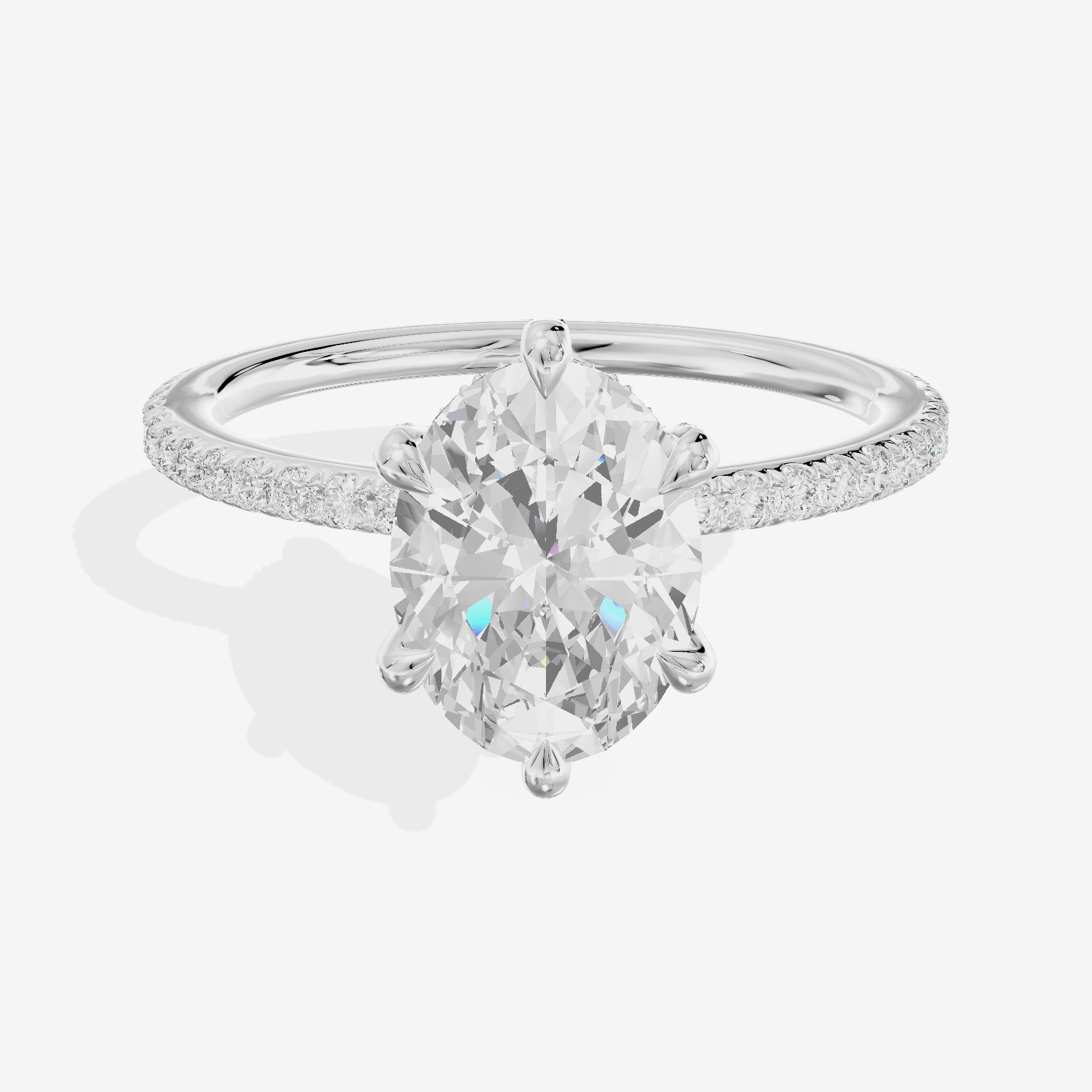Mayrelle Halo Oval Engagement Ring (1/3 ct. tw.) in Platinum