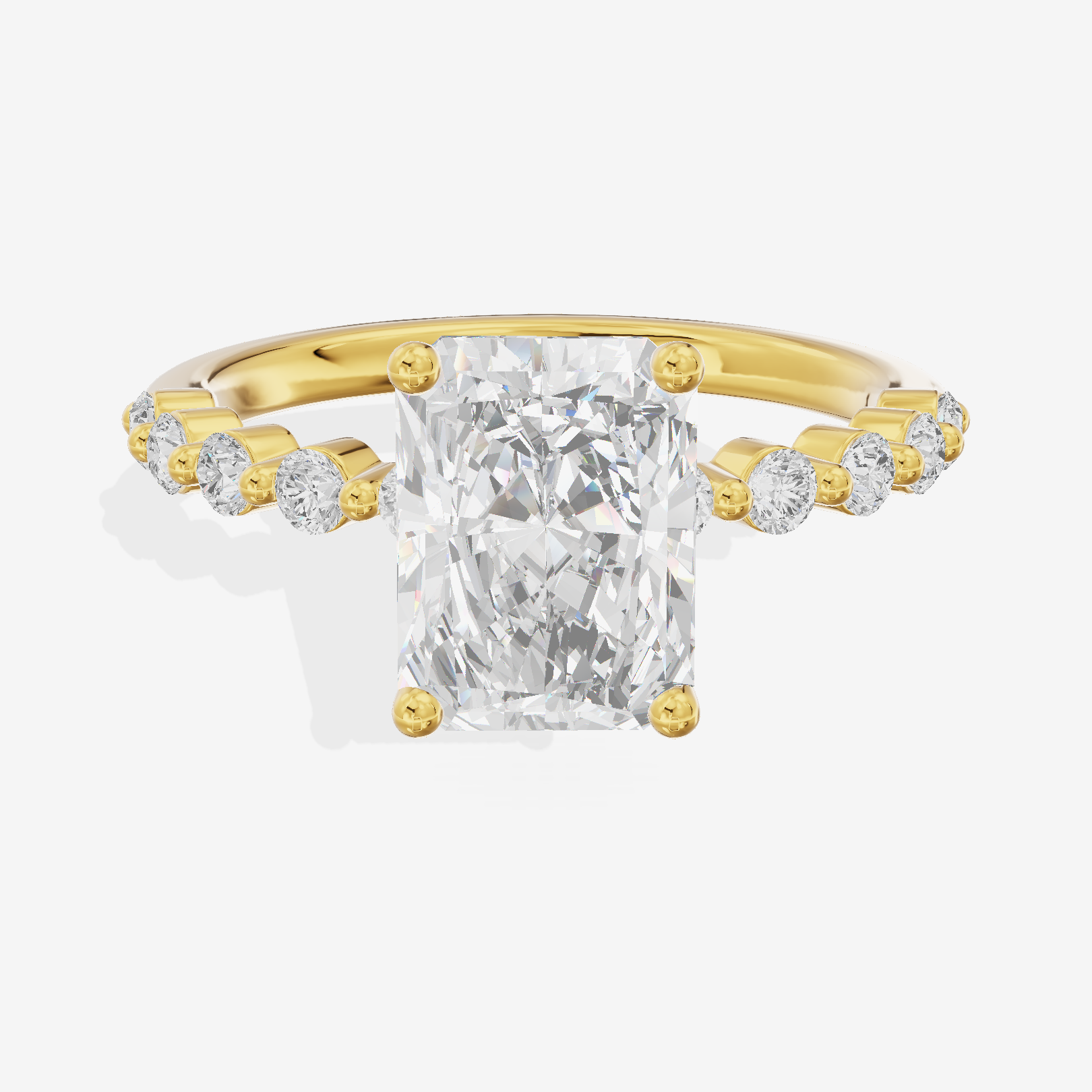 Petite Janevra 2mm Radiant Solitaire Engagement Ring (1/4 ct. tw.) in 14K Yellow Gold