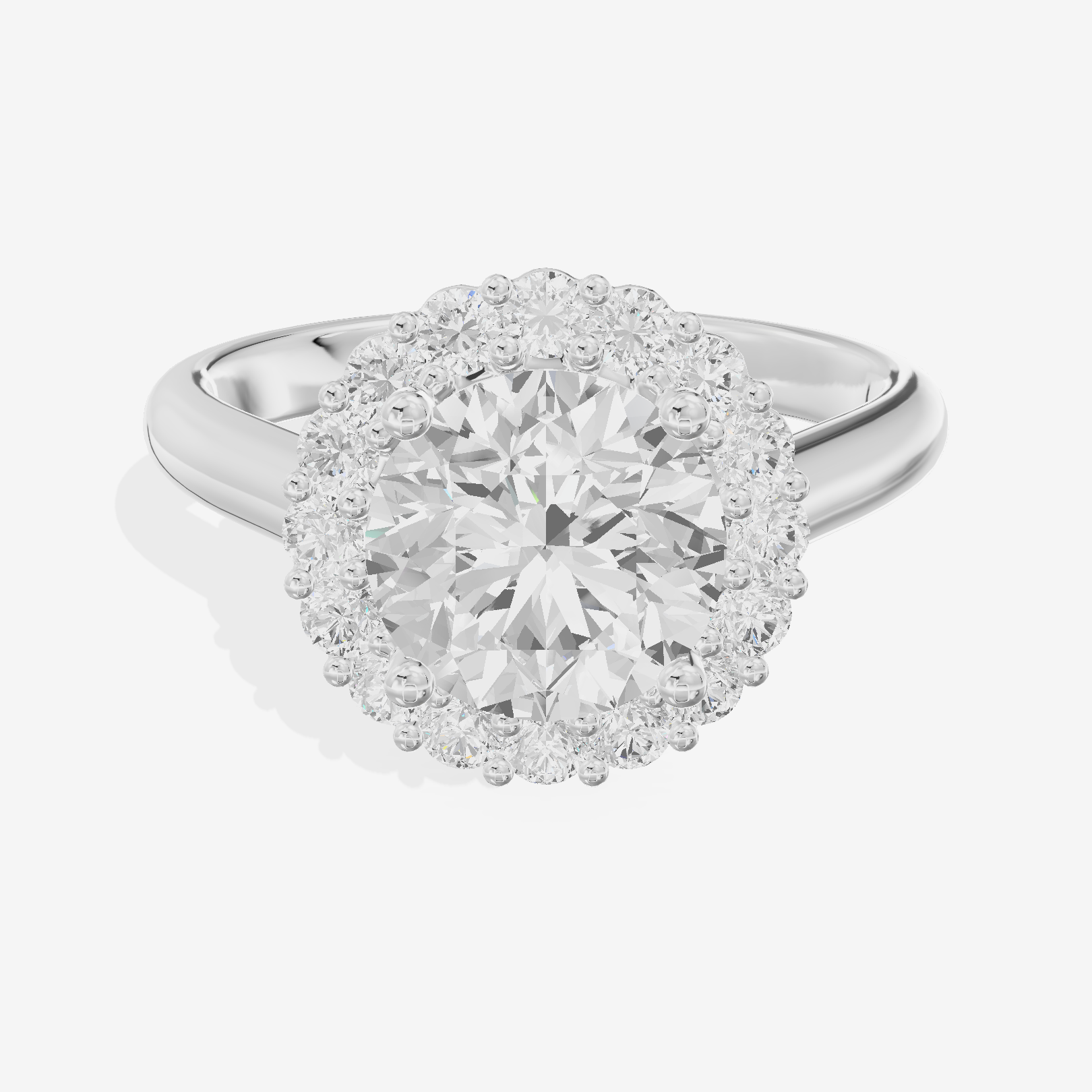 Liviana Round Halo Engagement Ring (2/5 ct. tw.) in Platinum