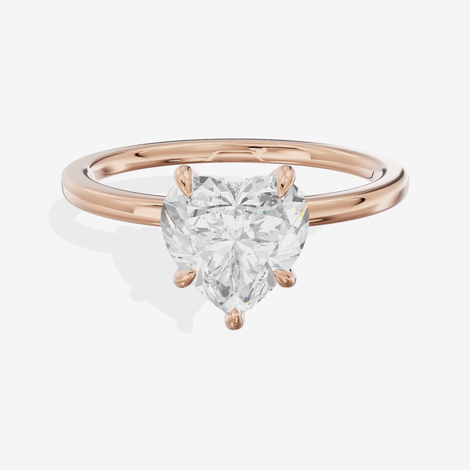 Lateria Halo Heart Engagement Ring (1/3 ct. tw.) in 18K Rose Gold