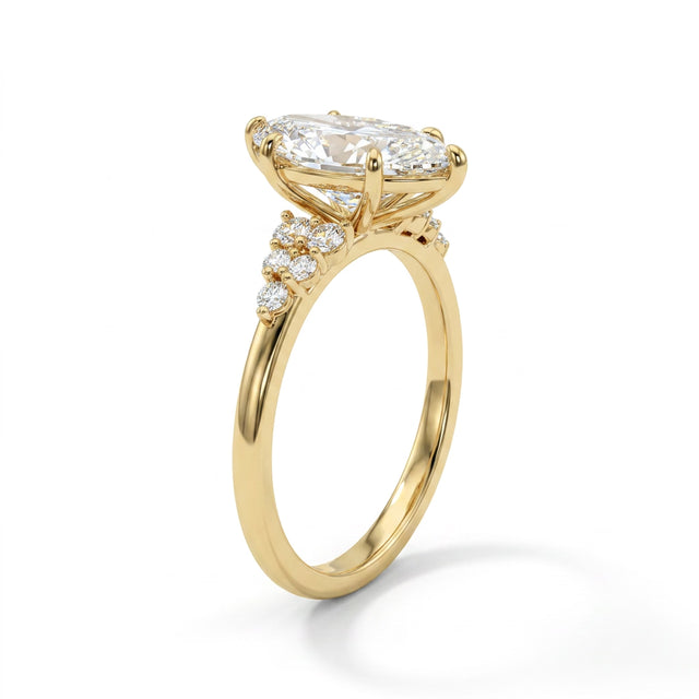Cluster Marquise Engagement Ring (2.38 ct. tw.) in 18K Yellow Gold