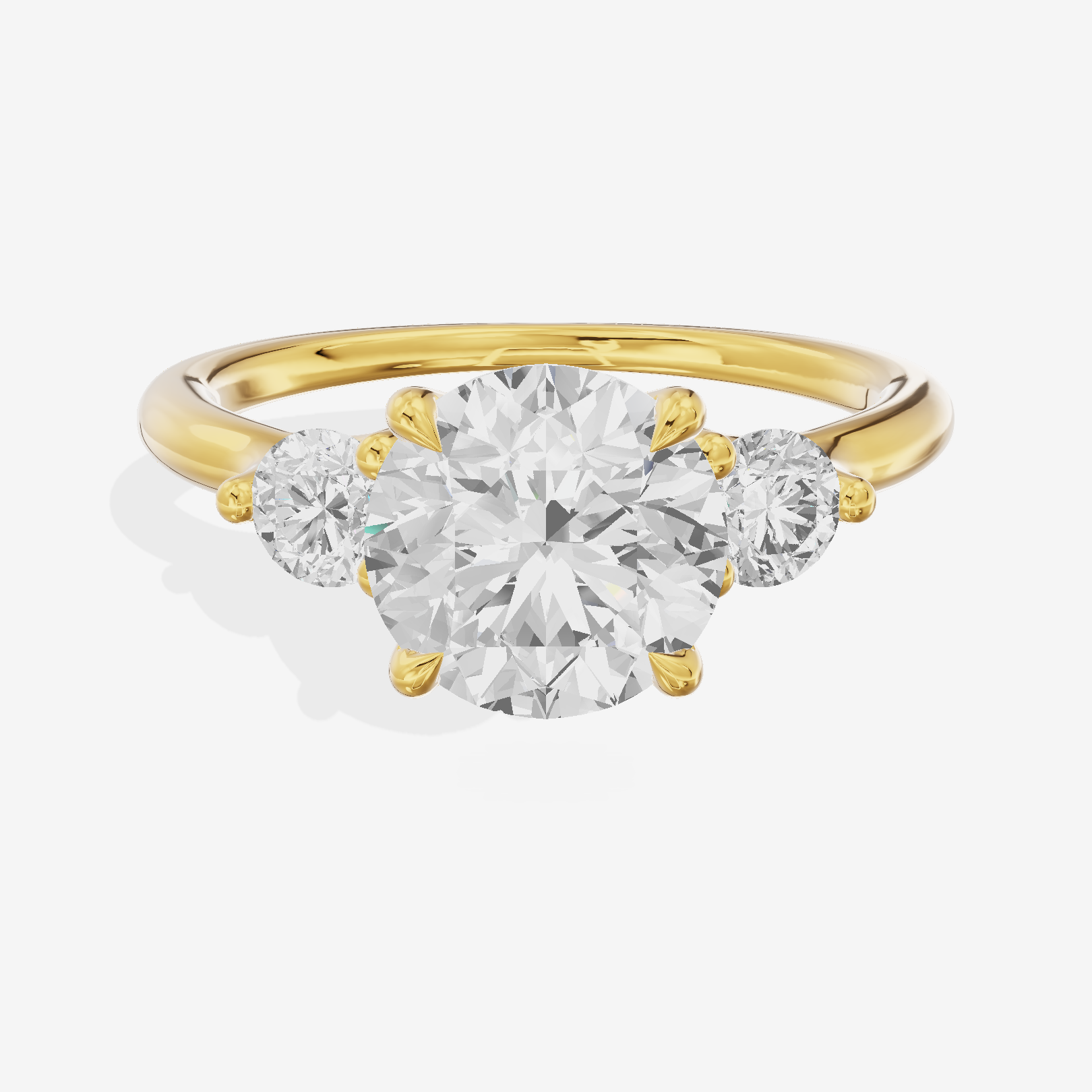 Triade Anniversary Anniversary Round Three Stone Engagement Ring (1/2 ct. tw.) in 14K Yellow Gold