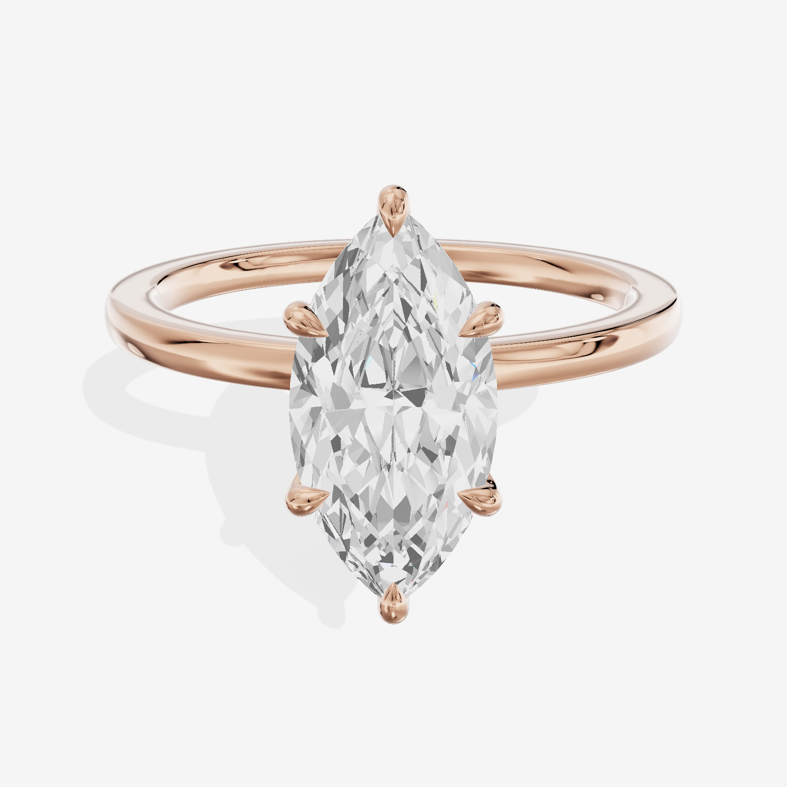 Coeurine Halo Marquise Engagement Ring (1/5 ct. tw.) in 18K Rose Gold