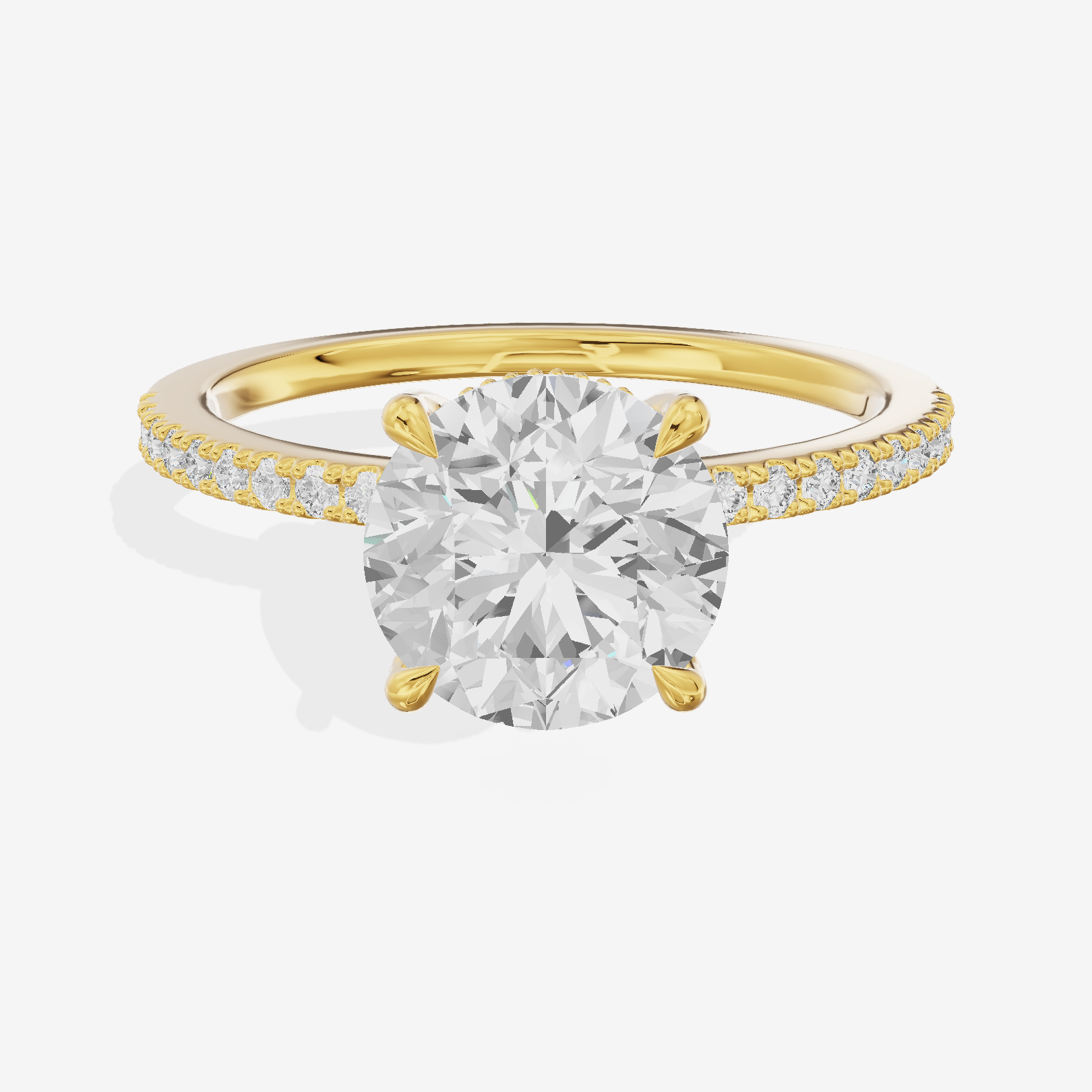 Lateria Hidden Halo Round Engagement Ring (1/5 ct. tw.) in 14K Yellow Gold