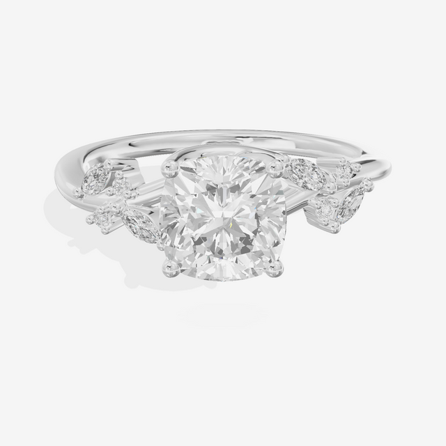 Vintage Trueheart Cushion Engagement Ring (1/6 ct. tw.) in 14K White Gold