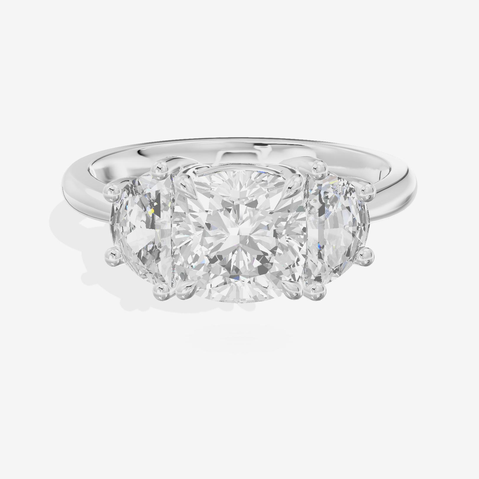 Classic Liviana Cushion Three Stone Engagement Ring (1/4 ct. tw.) in Platinum