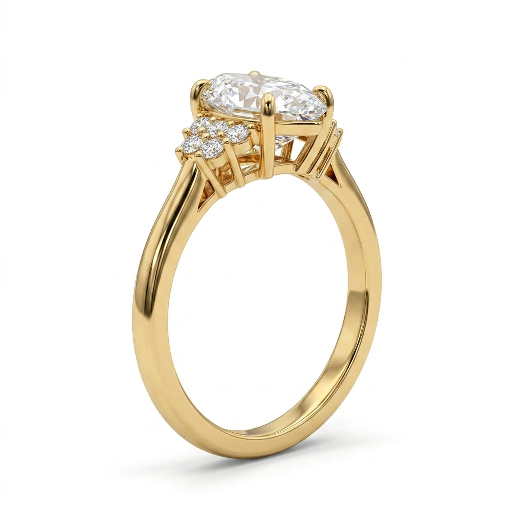 Cluster Marquise Engagement Ring (3 ct. tw.) in 18K Yellow Gold