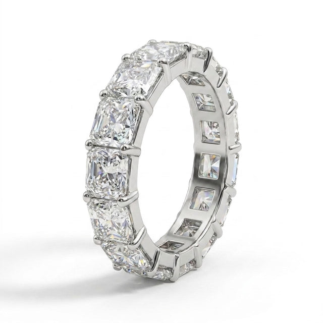 Eternity Radiant Engagement Ring (4.28 ct. tw.) in 18K White Gold