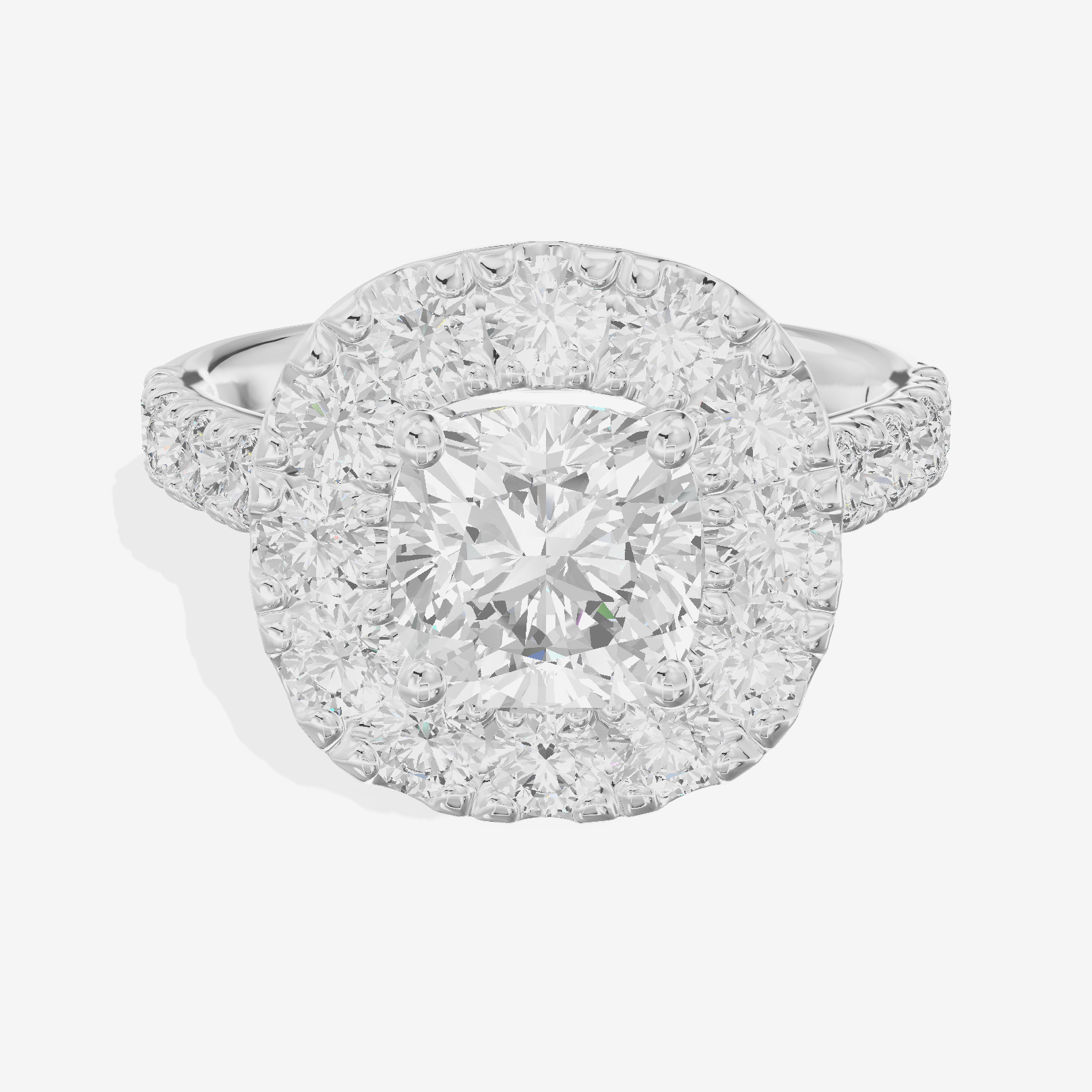 Liviana Halo Cushion Engagement Ring (1/4 ct. tw.) in 18K White Gold