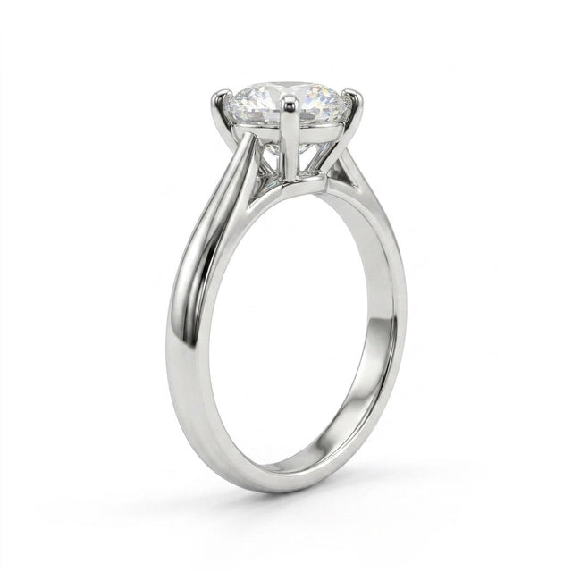 Solitaire Round Engagement Ring (2.1 ct.) in Platinum