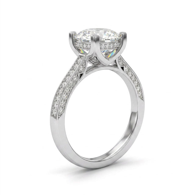 Pavé Round Engagement Ring (2.04 ct. tw.) in Platinum