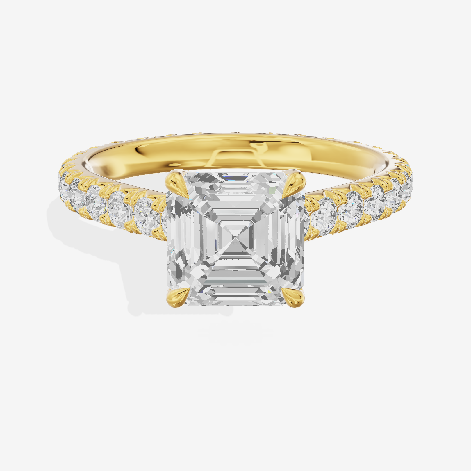 Sincere Asscher Eternity Ring (3/5 ct. tw.) in 14K Yellow Gold