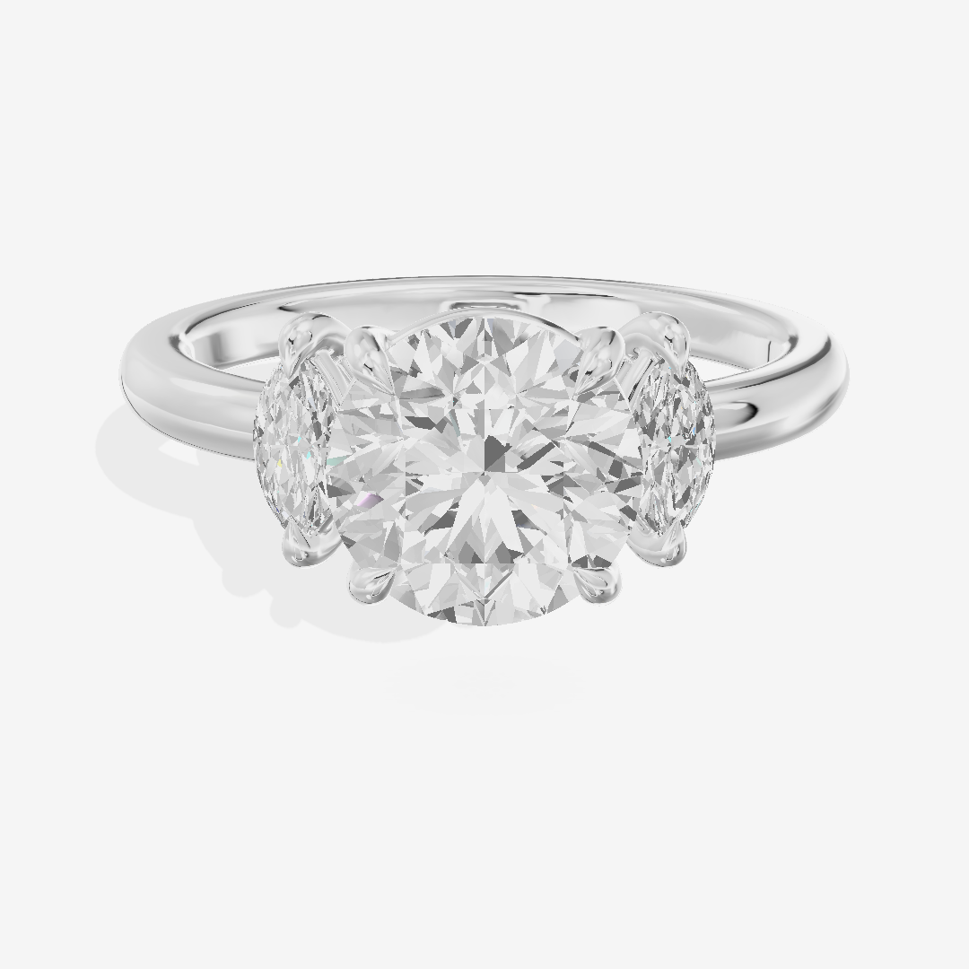 Classic Sincere Three Stone Round Engagement Ring (1/3 ct. tw.) in 18K White Gold