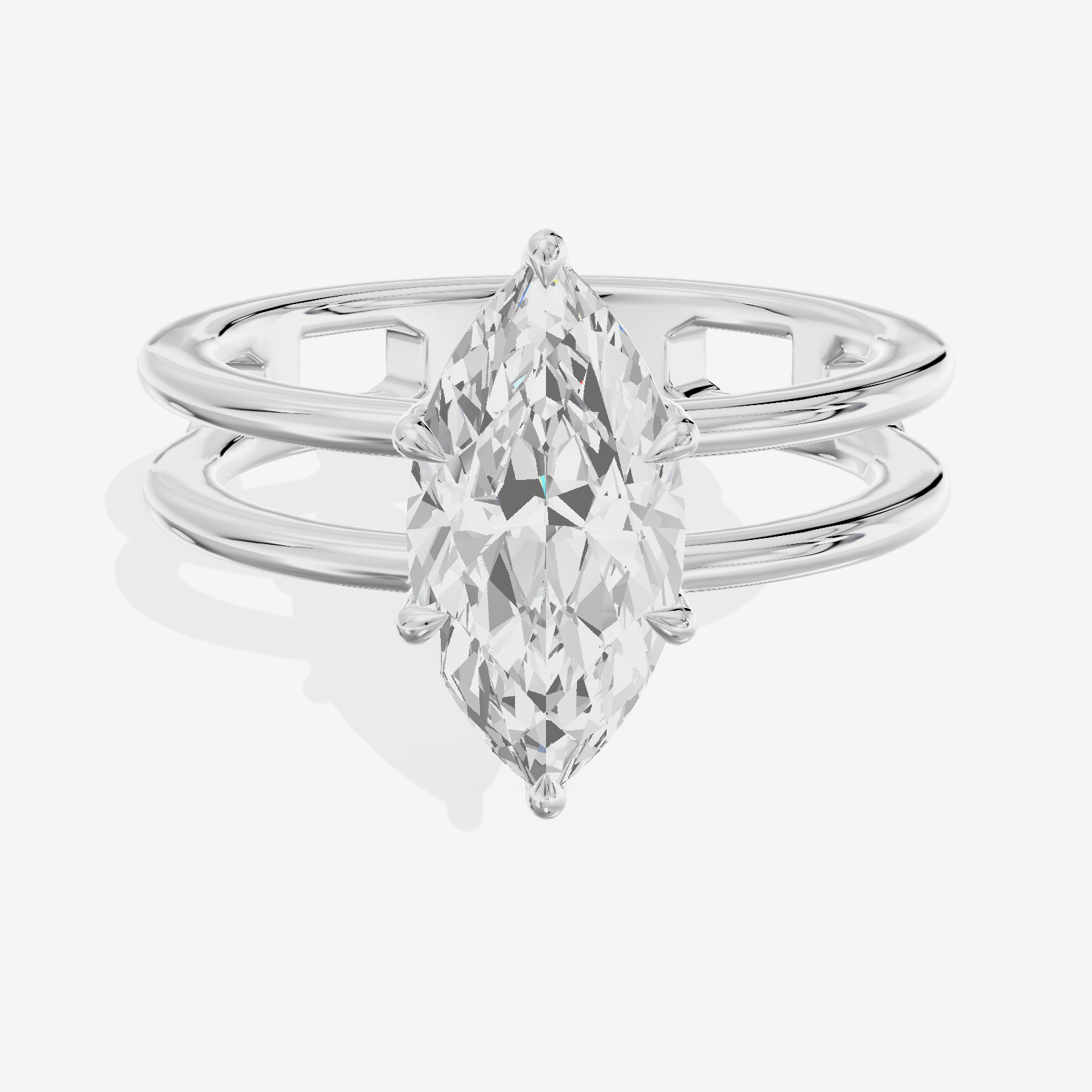 Sealed Promezza 4.3mm Marquise Solitaire Engagement Ring in Platinum