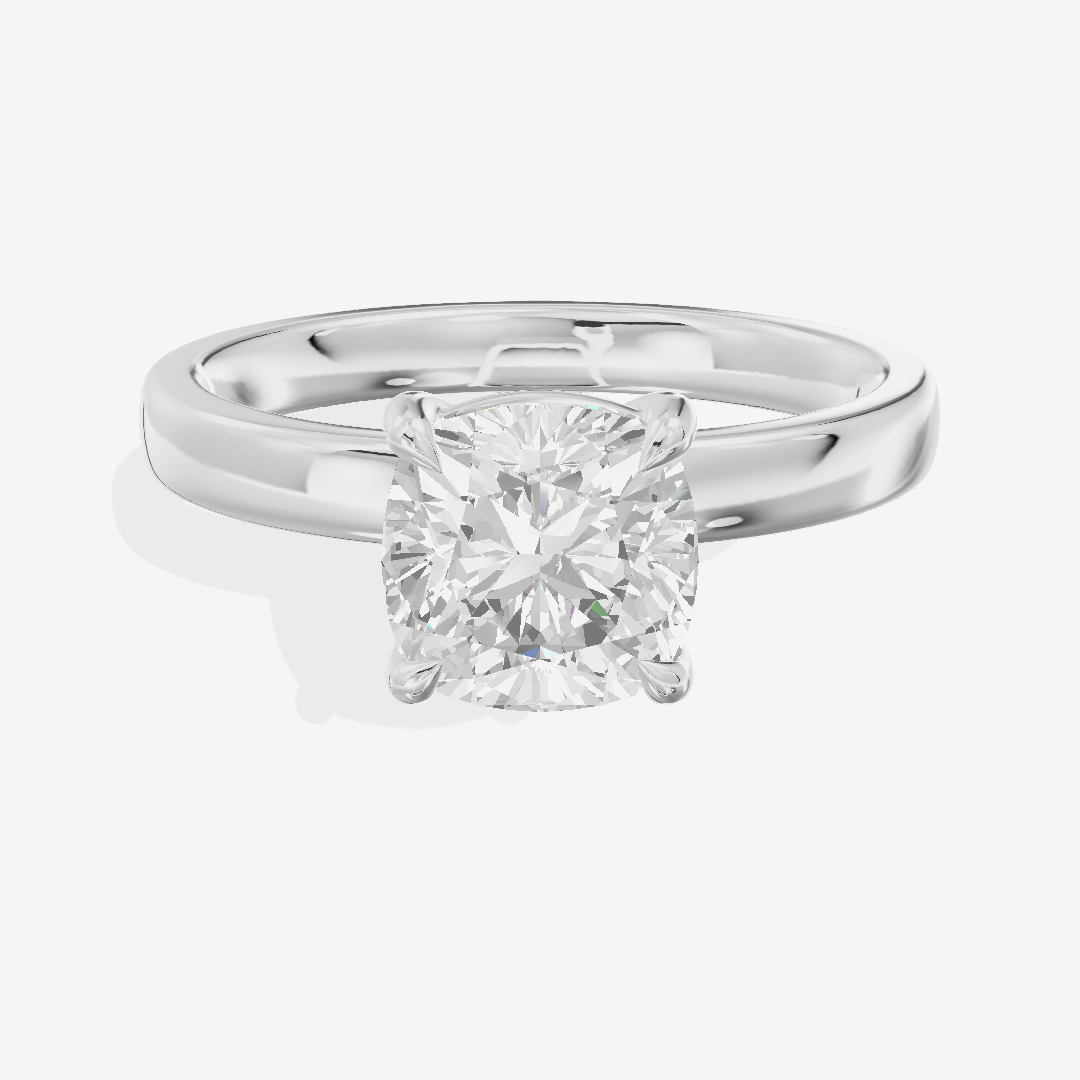 Tender Eversince 2.5mm Cushion Solitaire Engagement Ring in Platinum