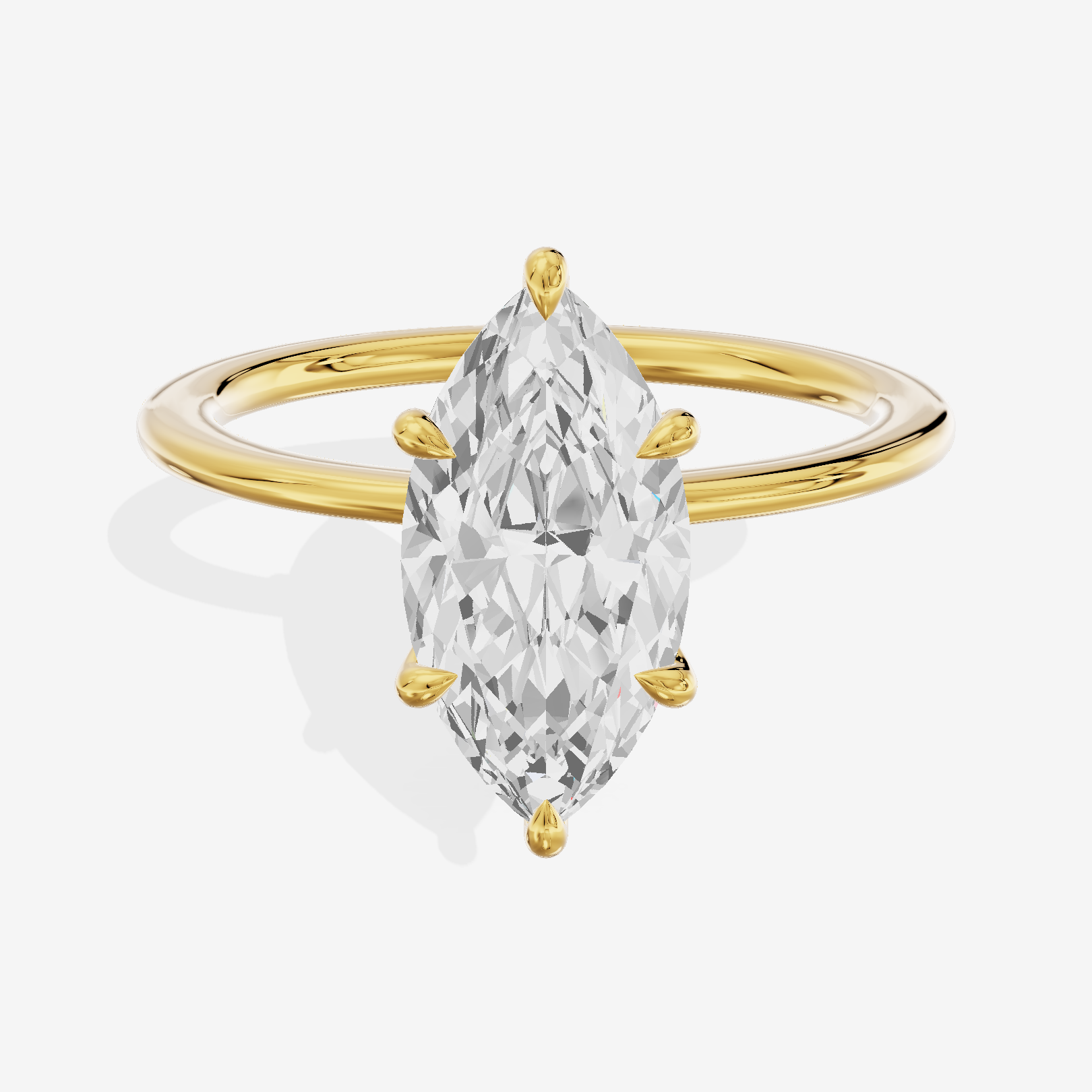 Adorae Halo Marquise Engagement Ring (1/15 ct. tw.) in 18K Yellow Gold