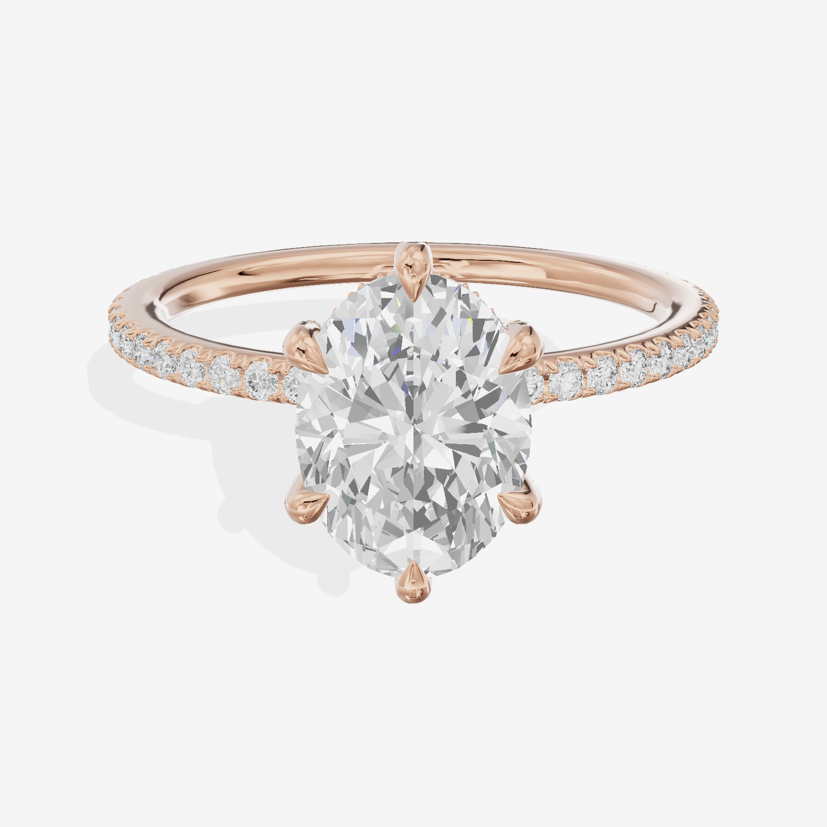 Mayrelle Halo Oval Engagement Ring (1/3 ct. tw.) in 18K Rose Gold