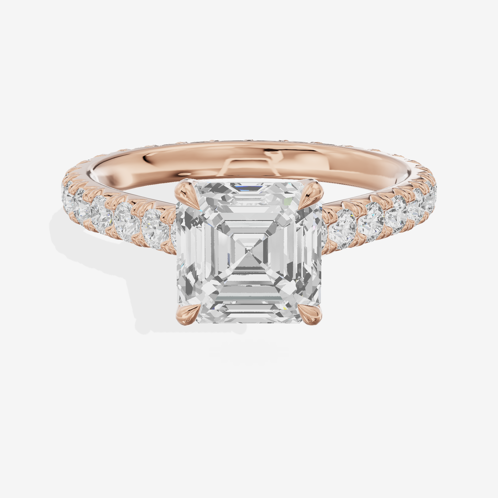 Sincere Asscher Eternity Ring (3/5 ct. tw.) in 14K Rose Gold