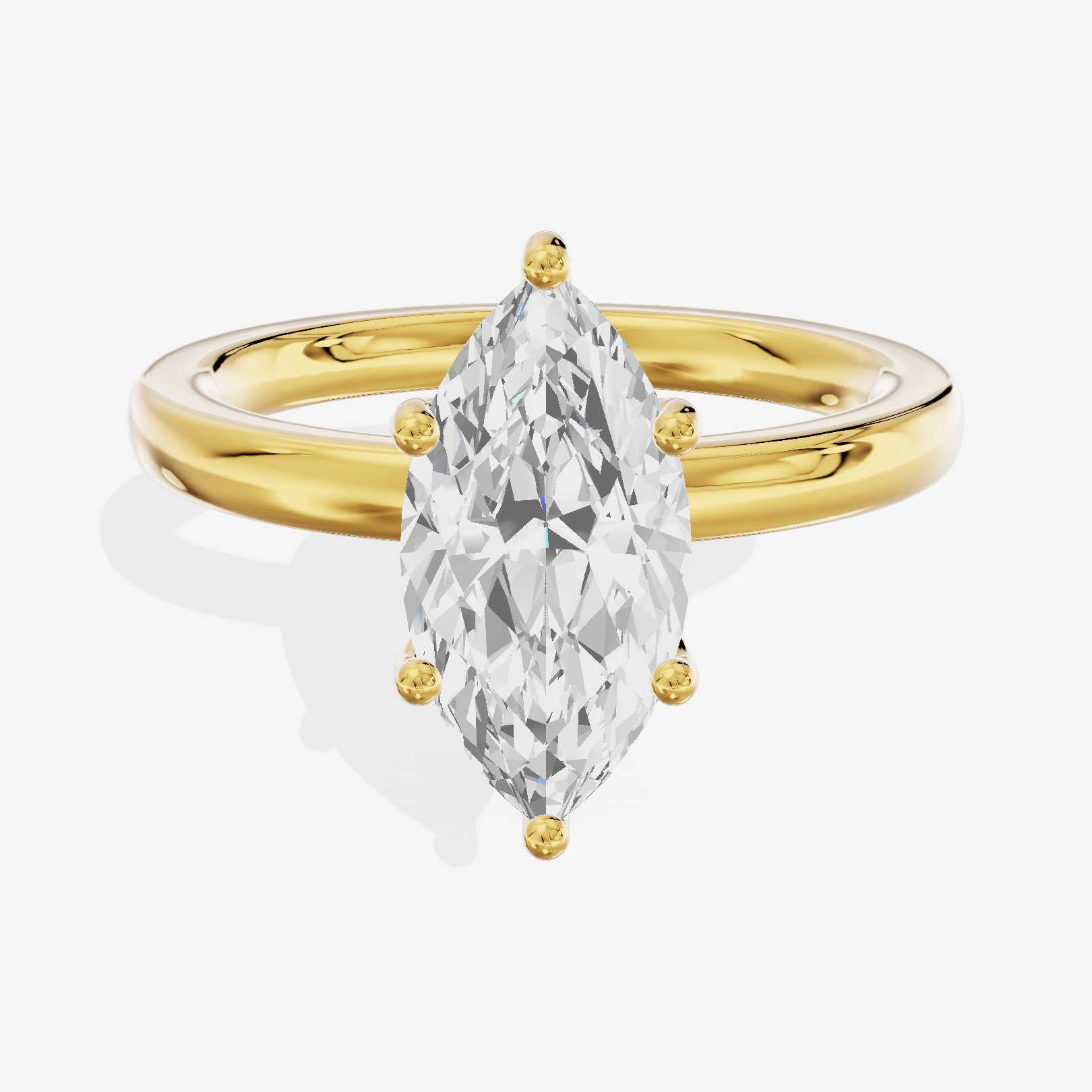 Grand Adorae Marquise Hidden Halo Engagement Ring (1/2 ct. tw.) in 14K Yellow Gold