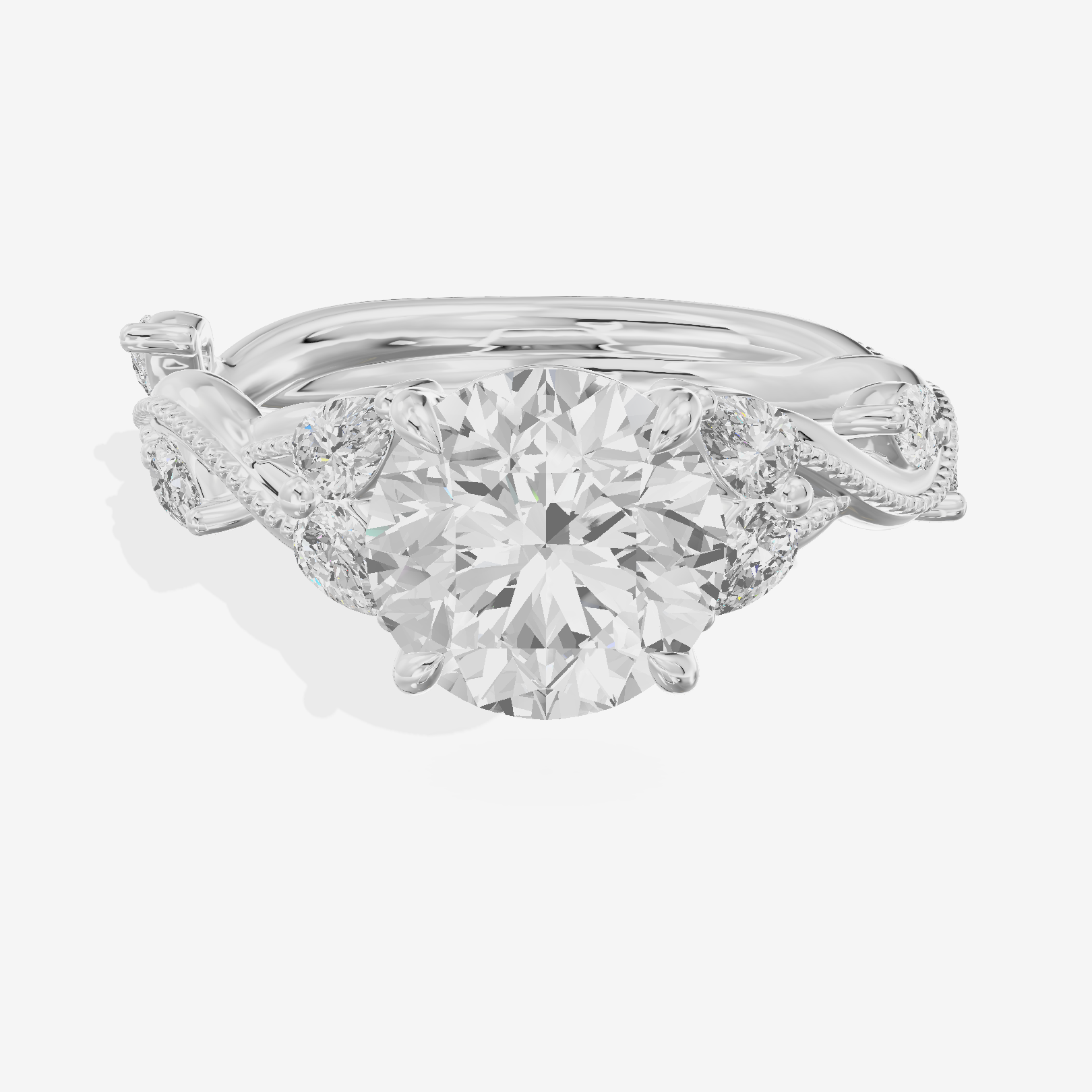 Vintage Twine Round Engagement Ring (3/8 ct. tw.) in Platinum