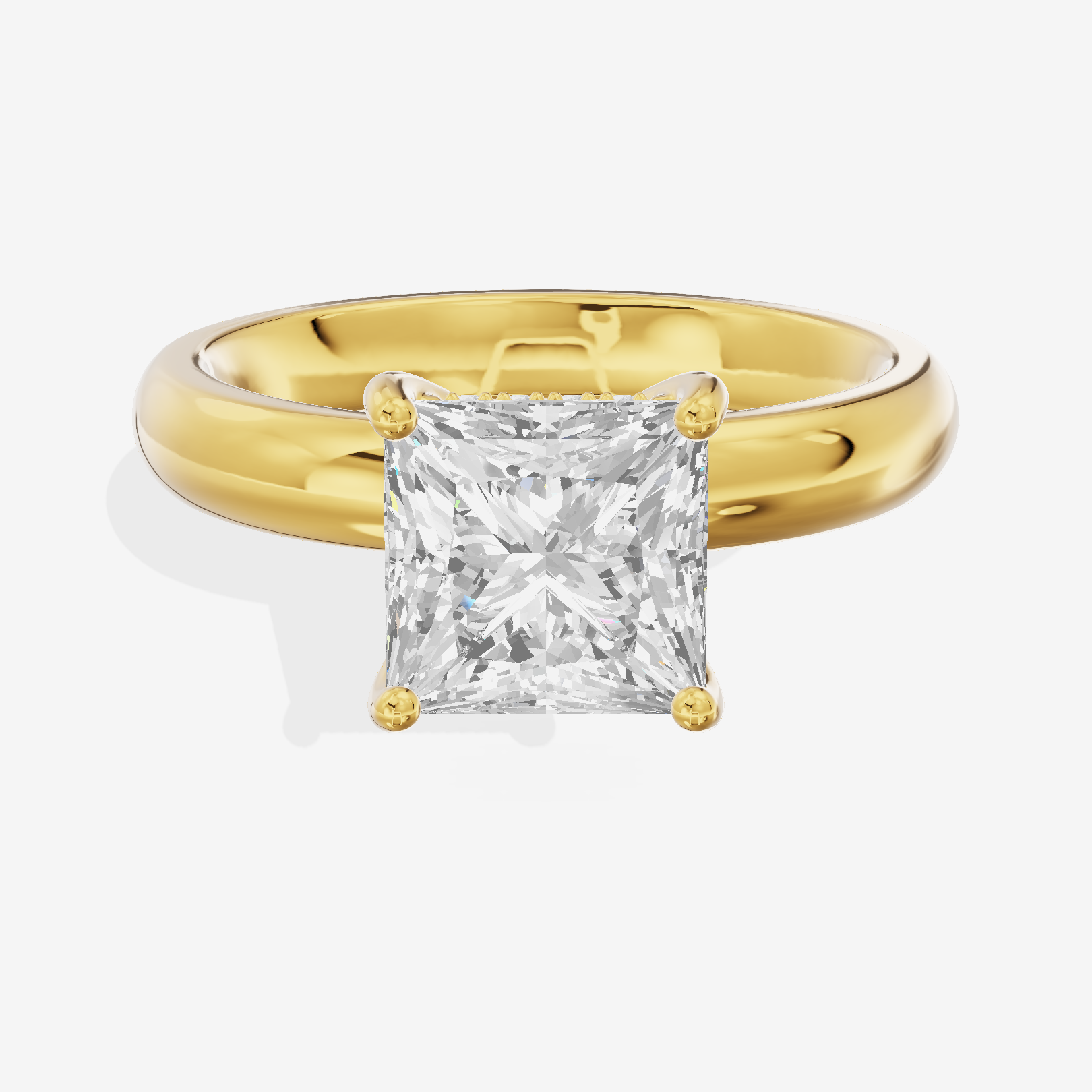 Lumera Halo Princess Engagement Ring (1/5 ct. tw.) in 18K Yellow Gold