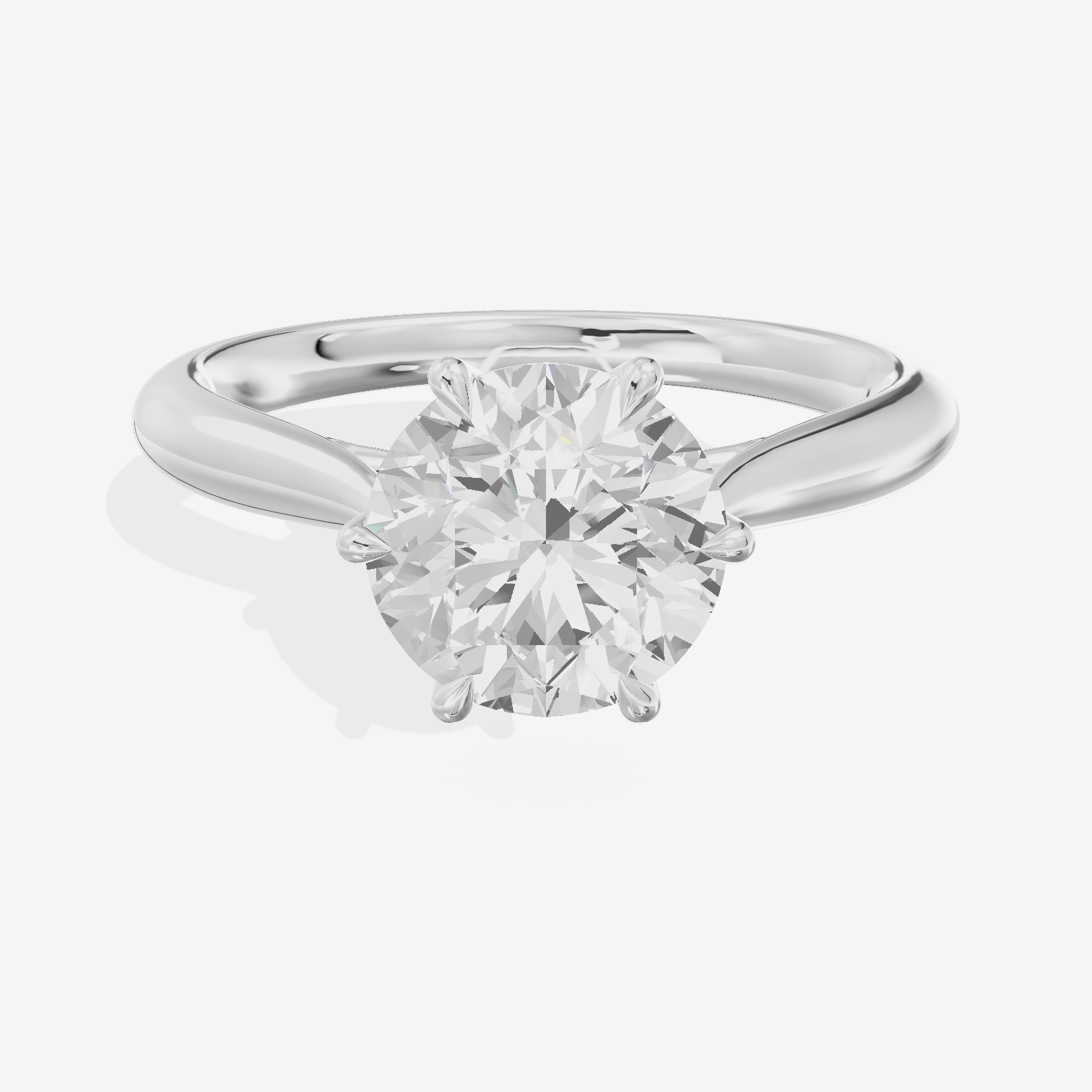 Petite Tender 2mm Round Solitaire Engagement Ring in Platinum