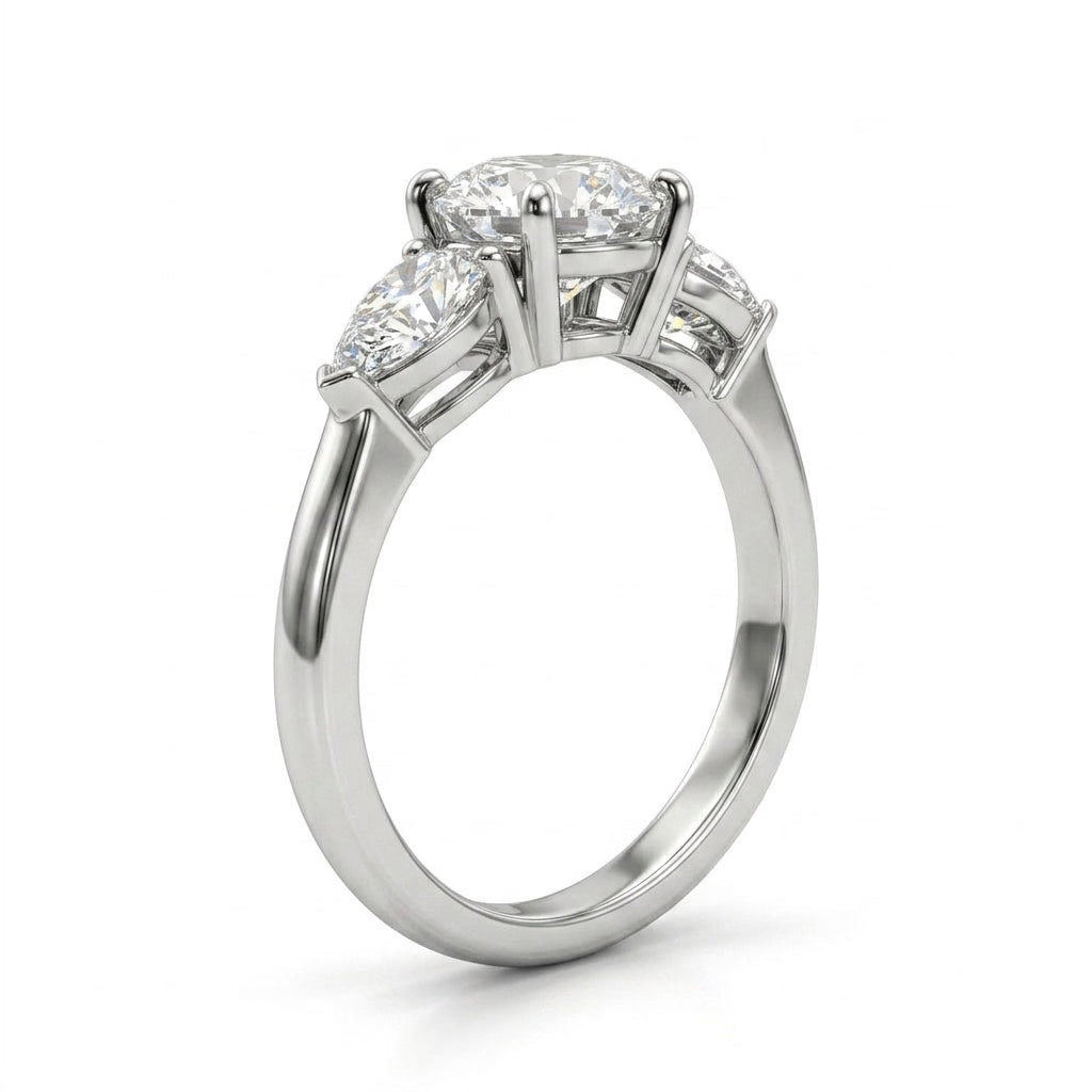Three Stone Round Engagement Ring (2.05 ct. tw.) in Platinum