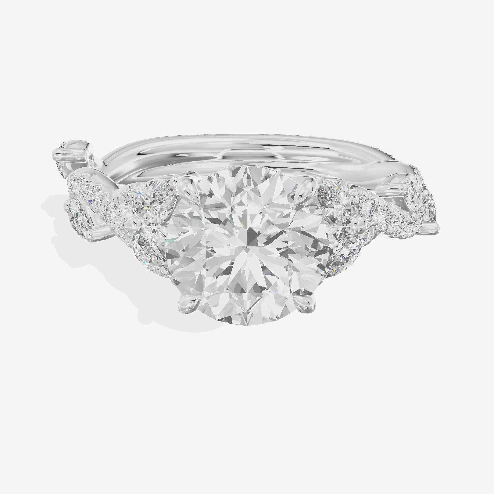 Vintage Heartline Round Engagement Ring (2/3 ct. tw.) in Platinum