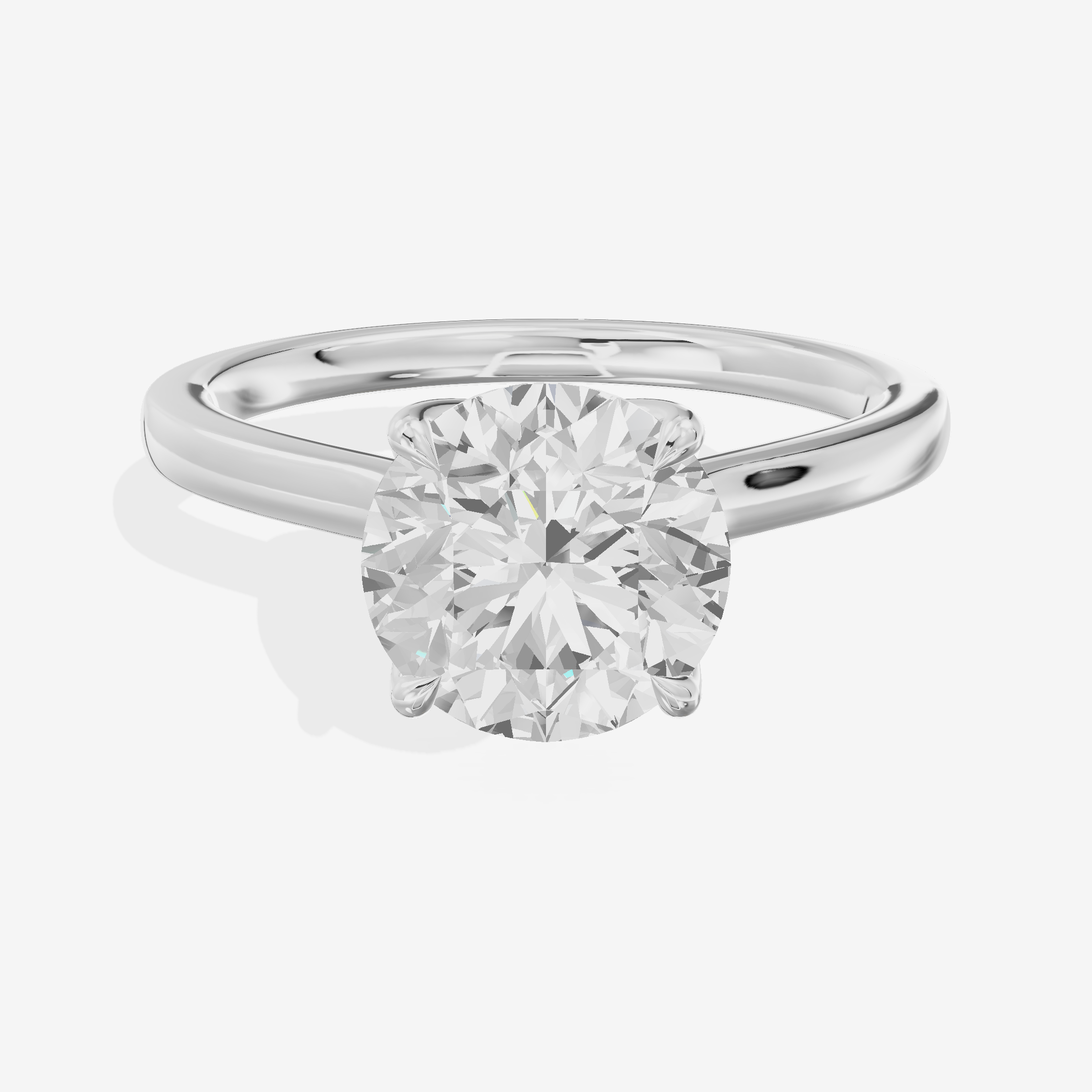 Pendulae Ring 1.8mm Round Solitaire Engagement Ring in Platinum