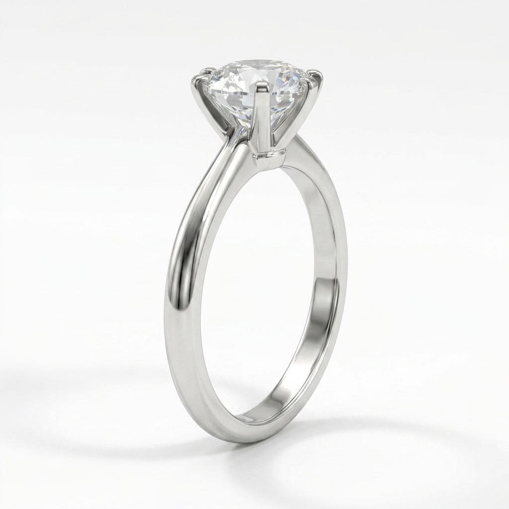 Solitaire Round Engagement Ring (1.51 ct.) in Platinum